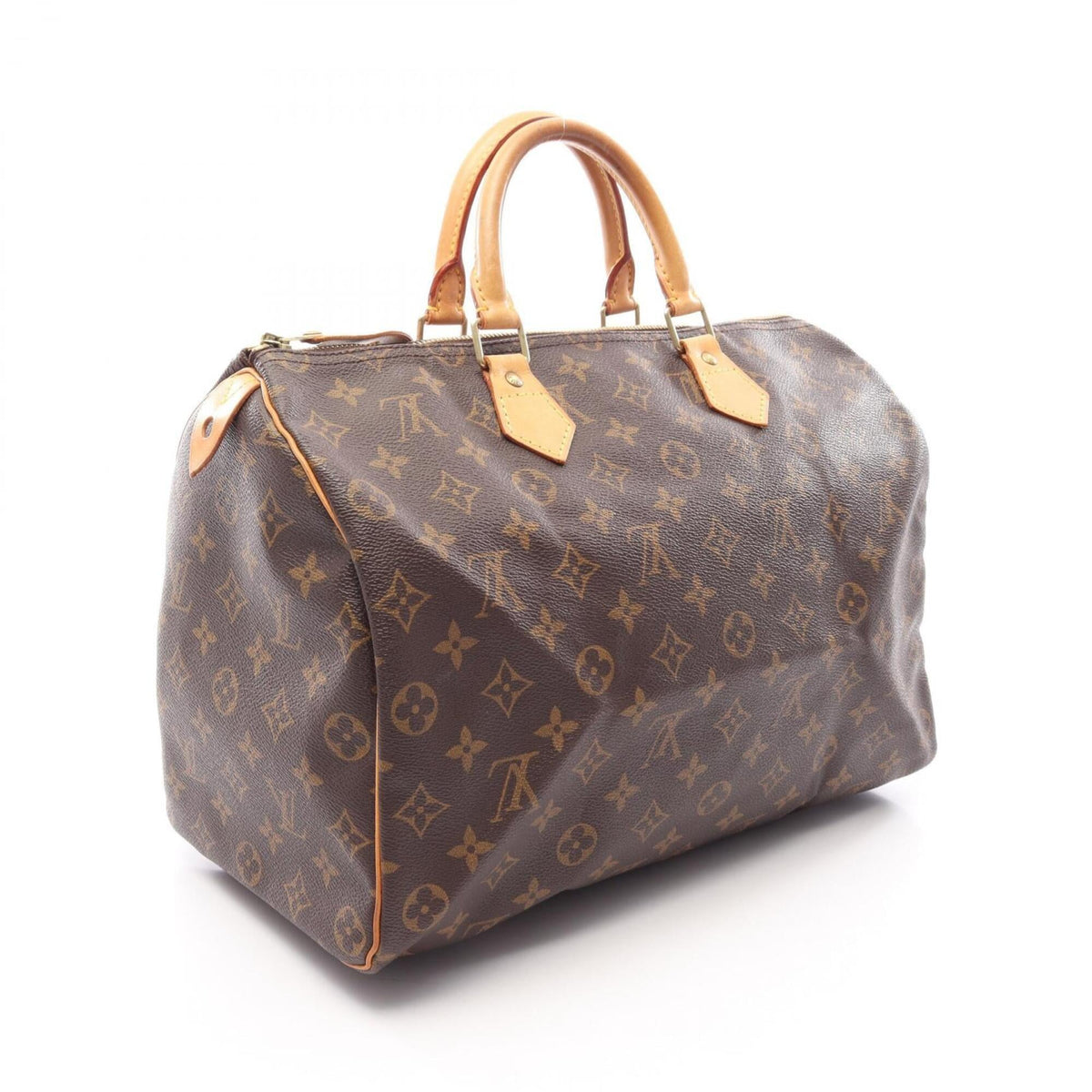 Louis Vuitton Brown Coated Canvas Monogram Leather Handbag (Pre-Owned)