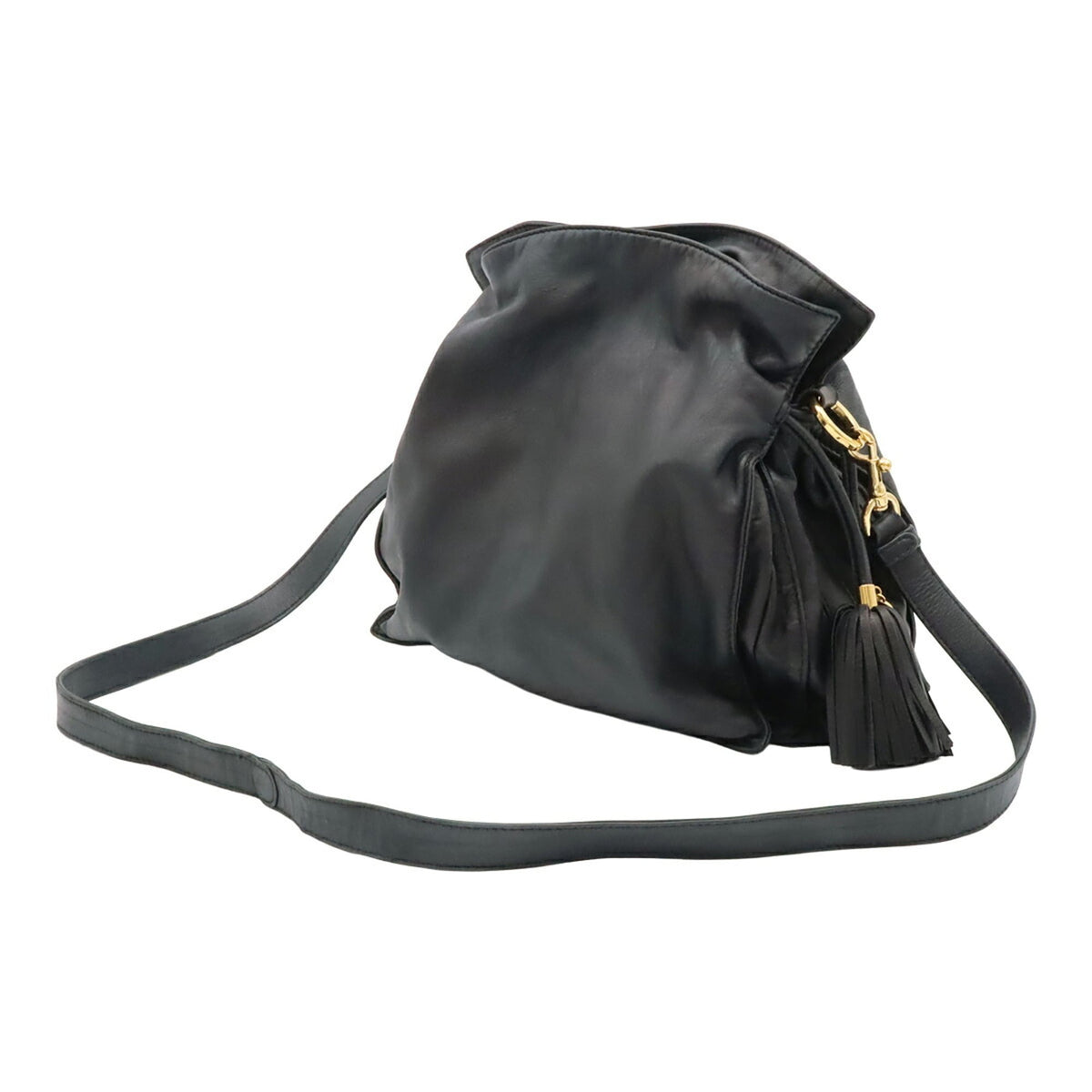 Loewe Black Leather Pochette Shoulder Bag (Pre-Owned)