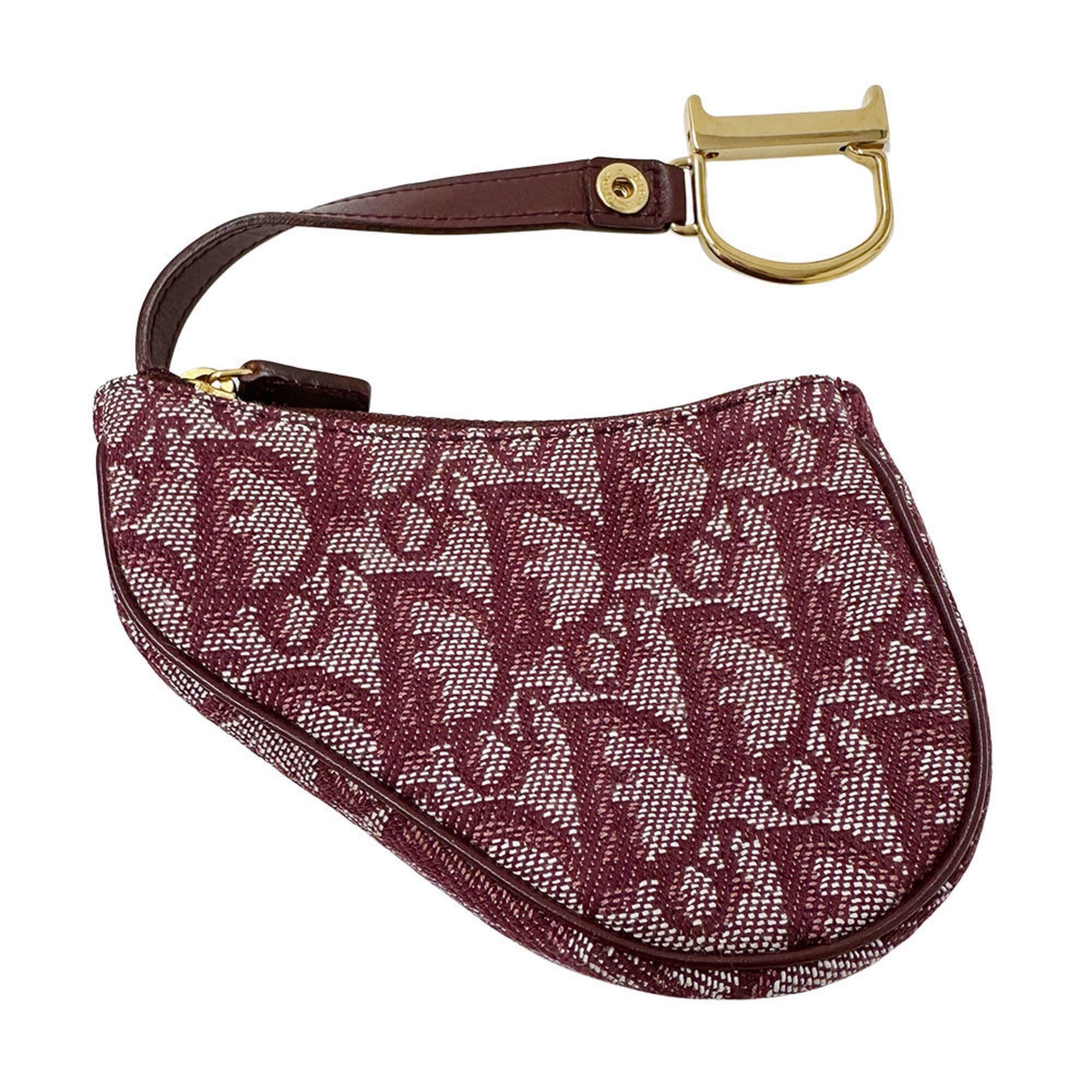 Christian Dior Red Color Canvas Coin Purse/Coin Case (Pre-Owned)