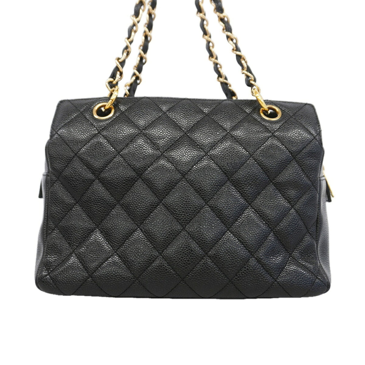 Chanel Black Grained Calfskin Tote Bag (Pre-Owned)