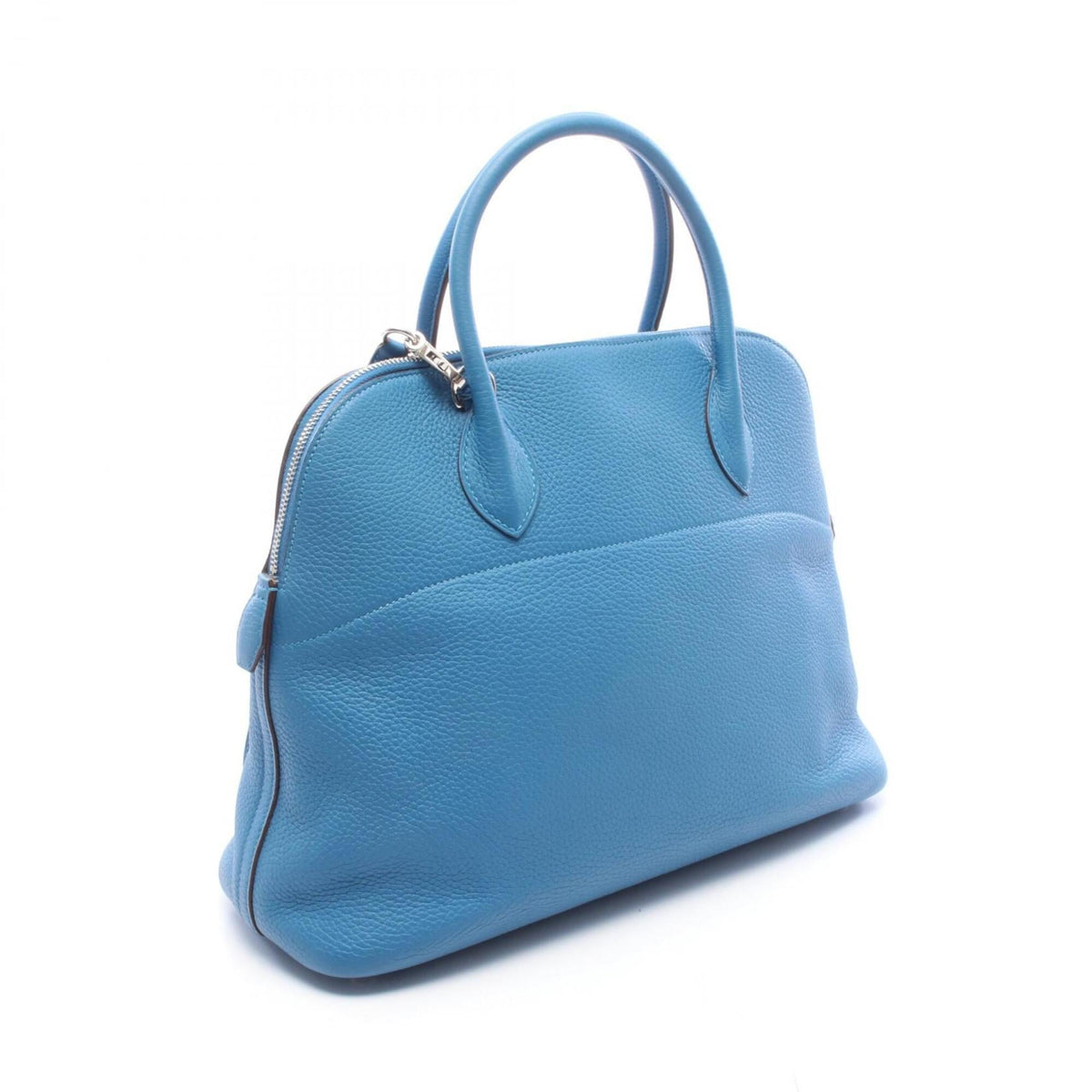 Hermes Blue Taurillon Clemence Leather Leather Handbag (Pre-Owned)