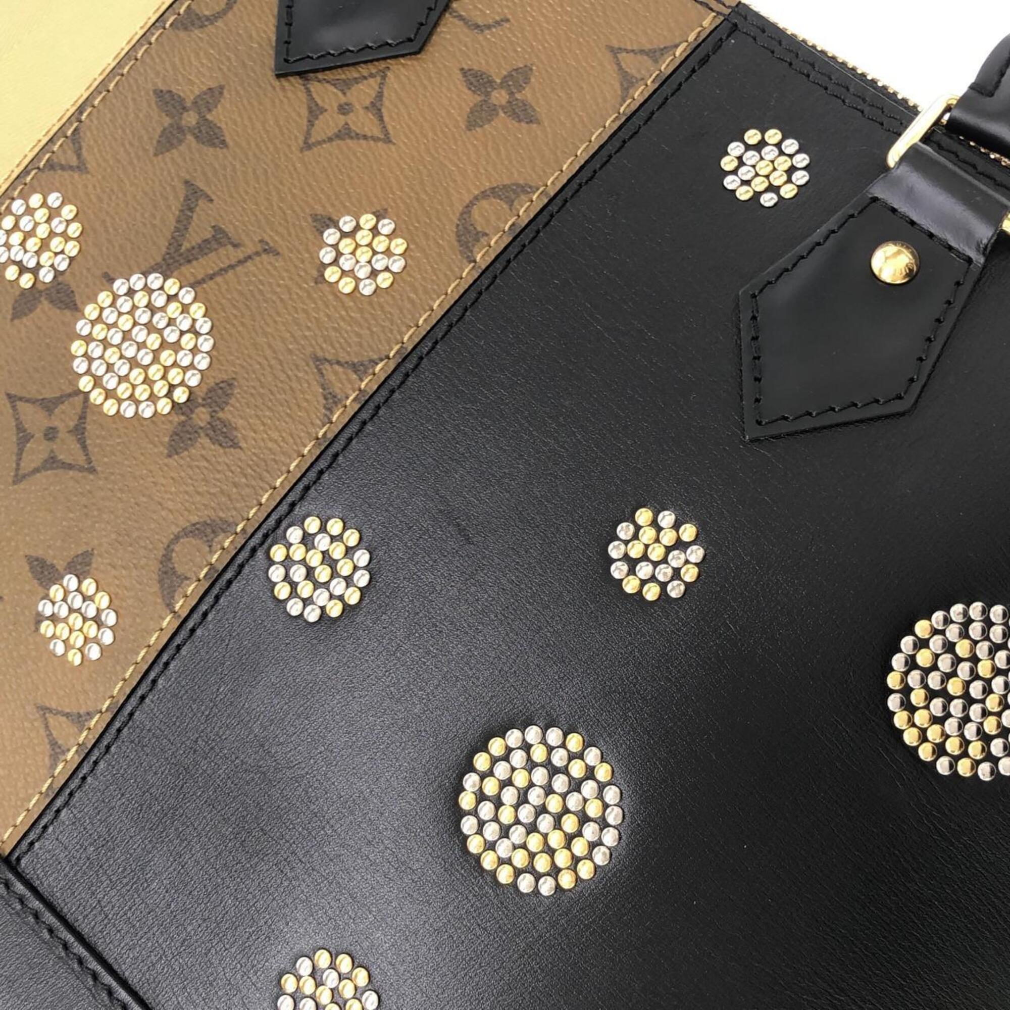 Louis Vuitton Monogram Reverse Black Coated Canvas Leather Handbag (Pre-Owned)