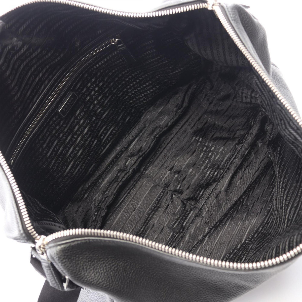 Prada Black Leather Handbag Shoulder Bag (Pre-Owned)