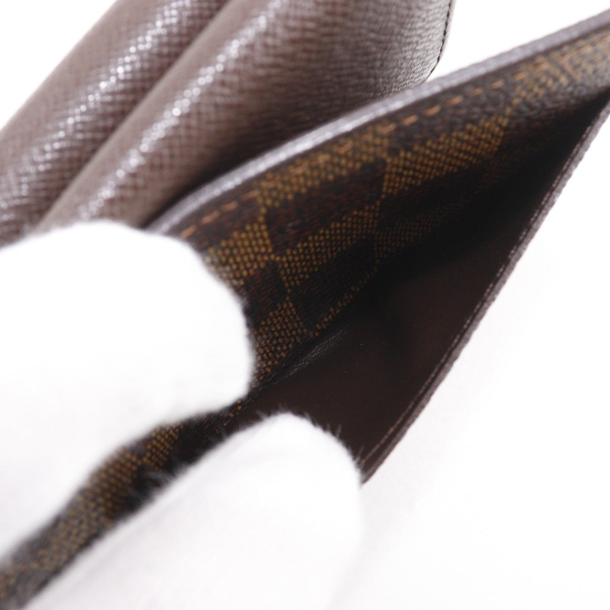 Louis Vuitton Brown Damier Canvas Long Wallet (Bi-Fold) (Pre-Owned)