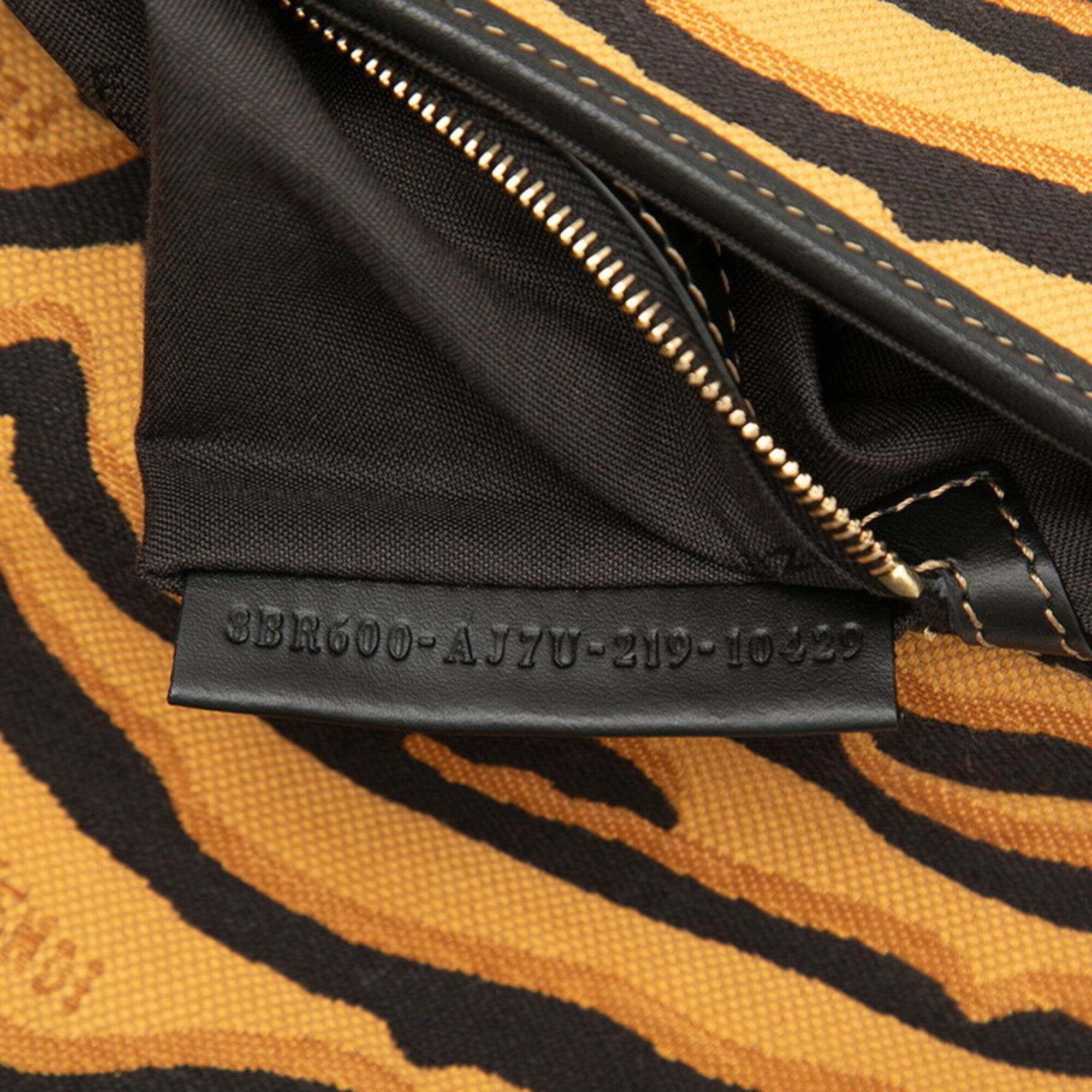 Fendi Black Yellow Canvas Leather Handbag Shoulder Bag (Pre-Owned)