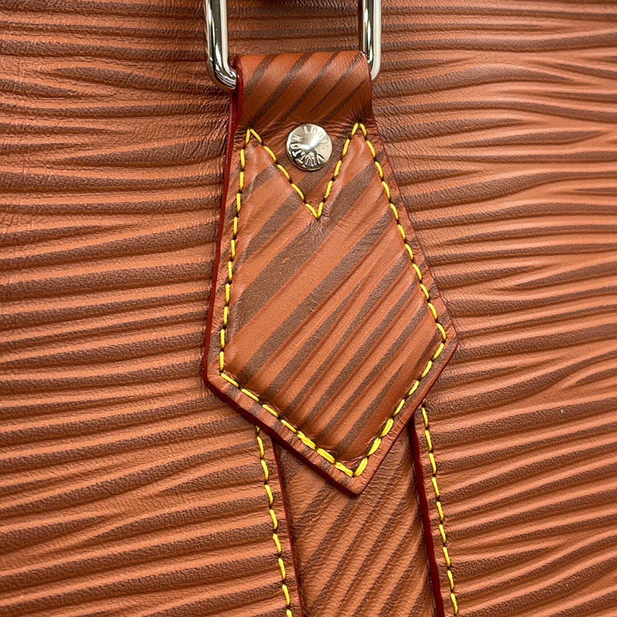 Louis Vuitton Epi Cognac Epi Leather Boston Bag Handbag (Pre-Owned)