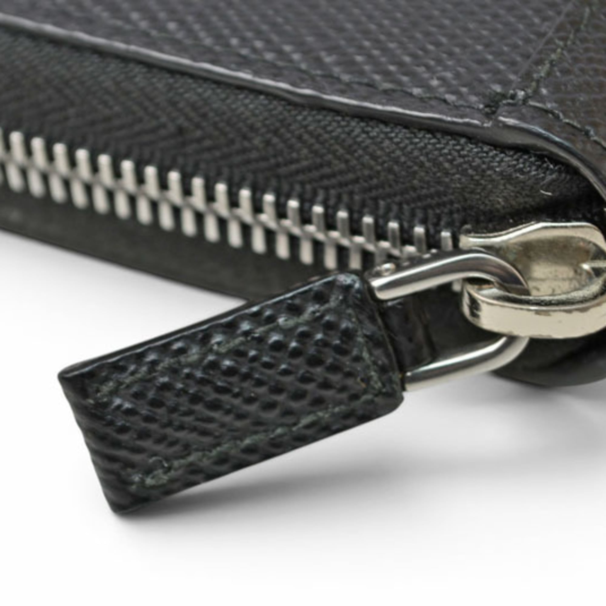 Prada Saffiano Black Leather Long Wallet (Bi-Fold) (Pre-Owned)