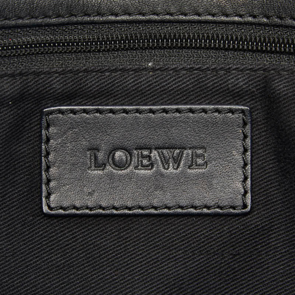 Loewe Black Leather Shoulder Bag Tote Bag (Pre-Owned)