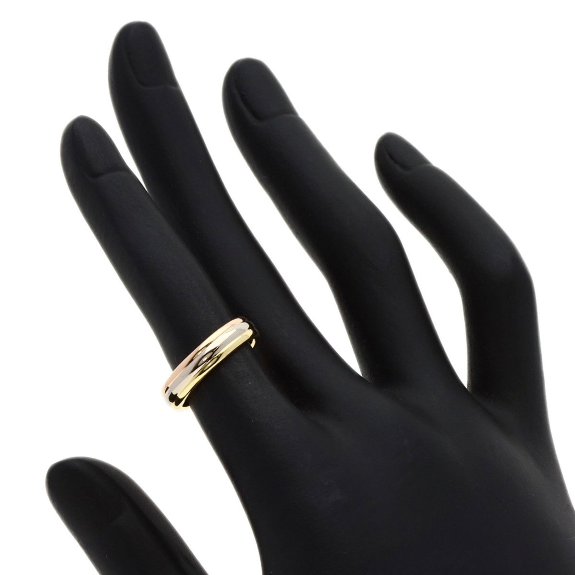 Cartier Pink Gold White Gold Yellow Gold Band Ring (Pre-Owned)