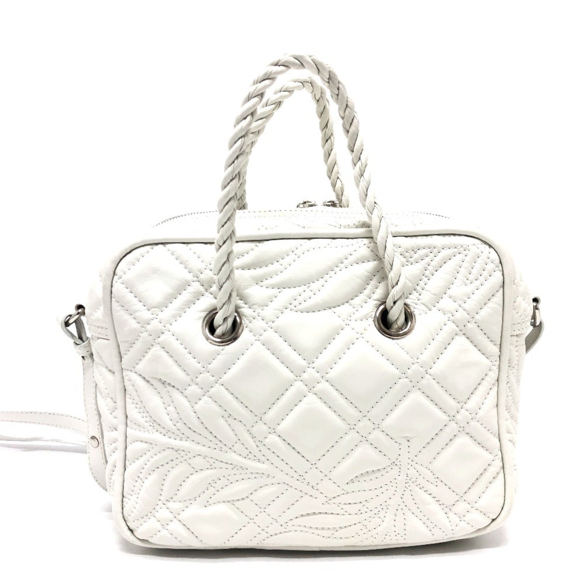 Balenciaga White Leather Handbag (Pre-Owned)