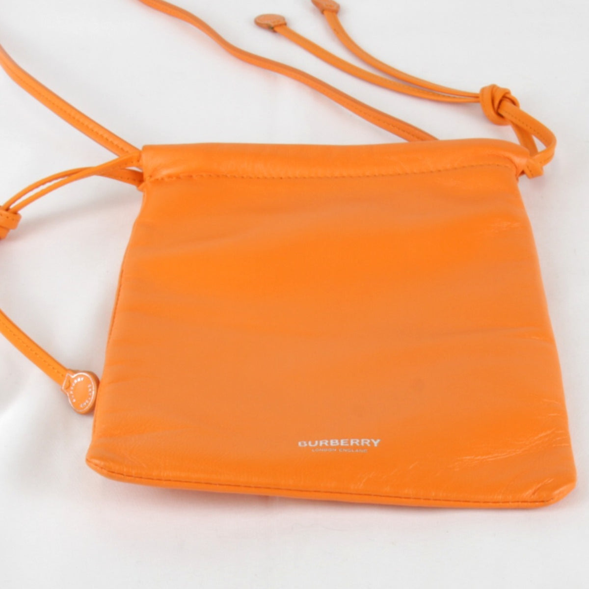 Burberry Orange Leather Shoulder Bag (Pre-Owned)