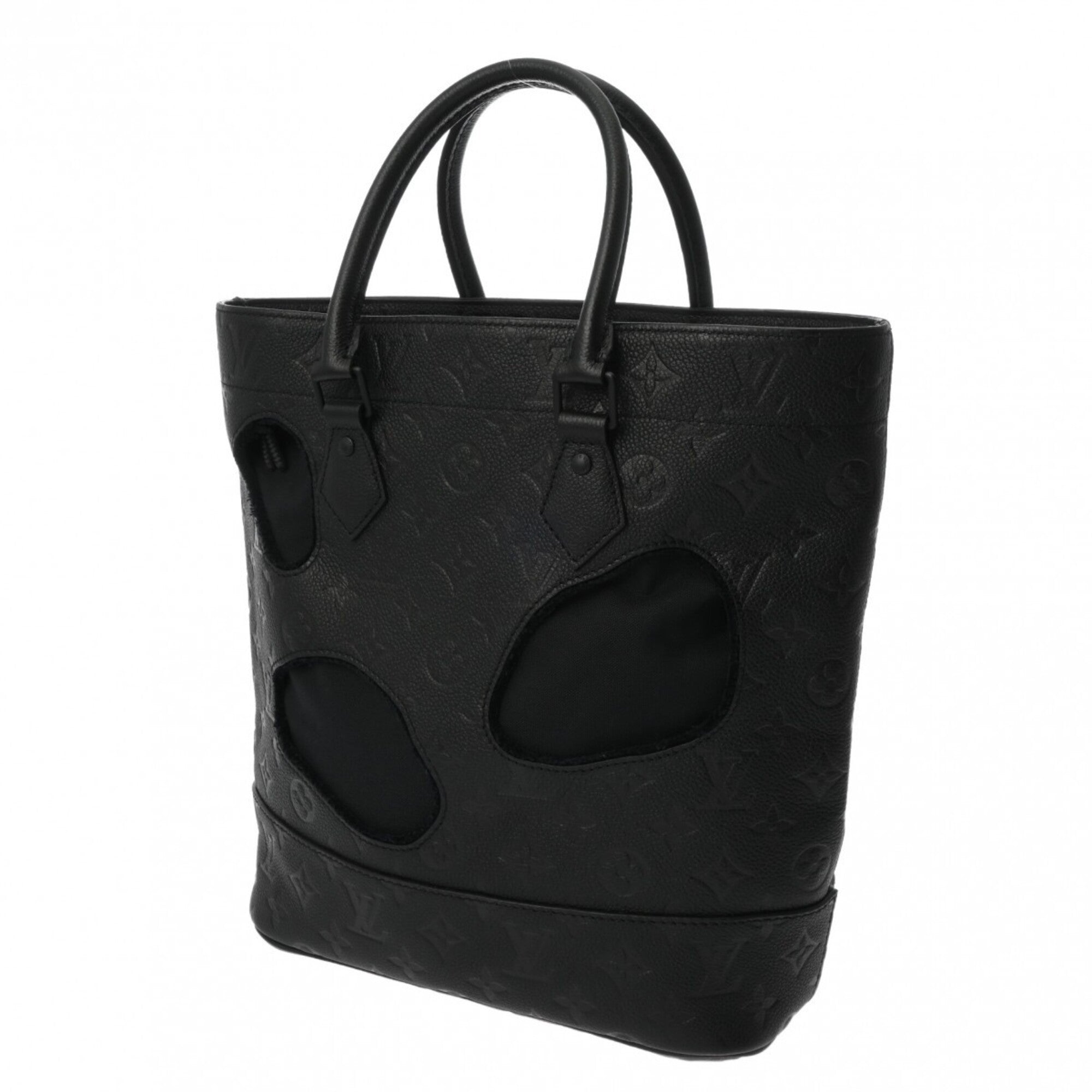 Louis Vuitton Noir Leather Tote Bag (Pre-Owned)