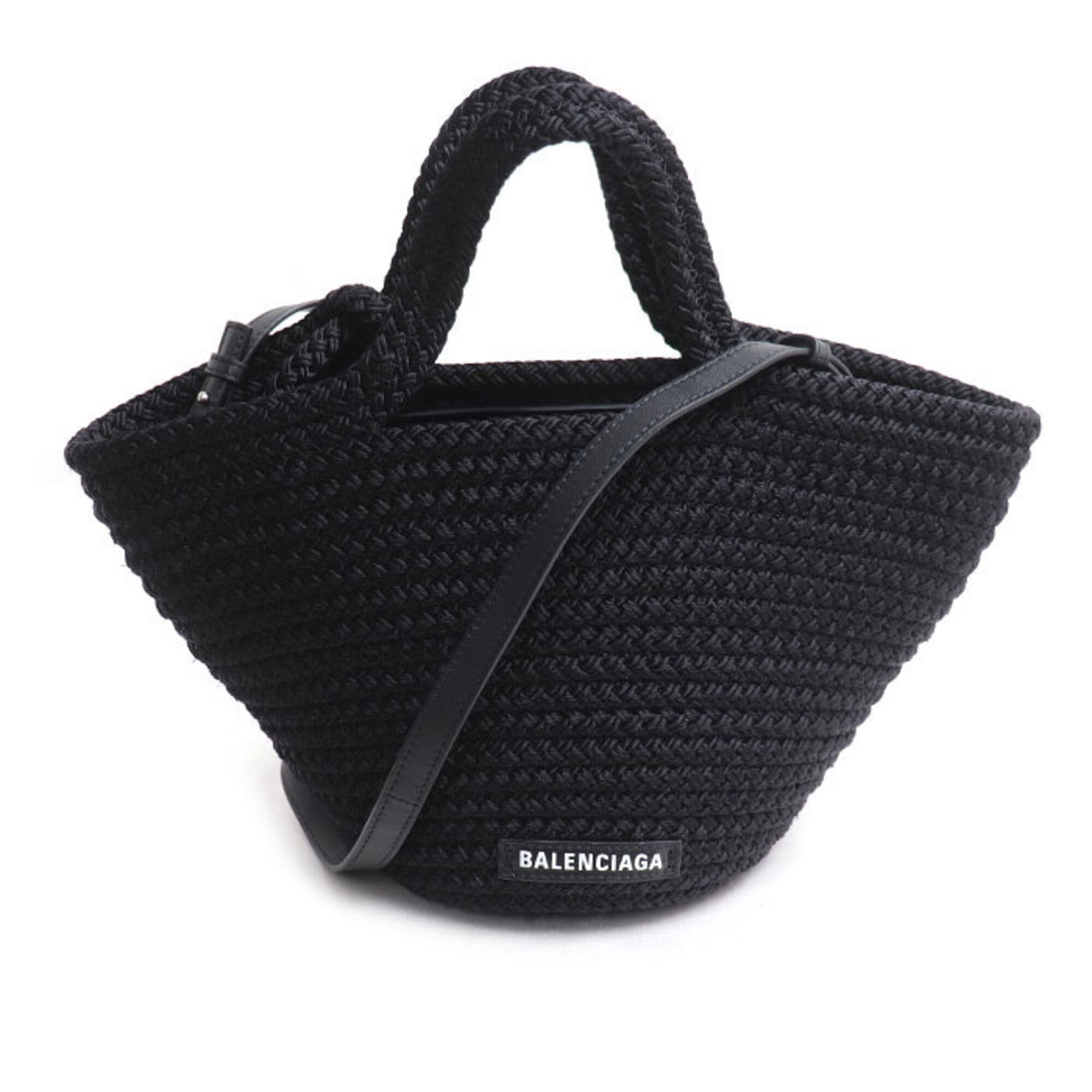 Balenciaga Black Nylon Leather Shoulder Bag (Pre-Owned)