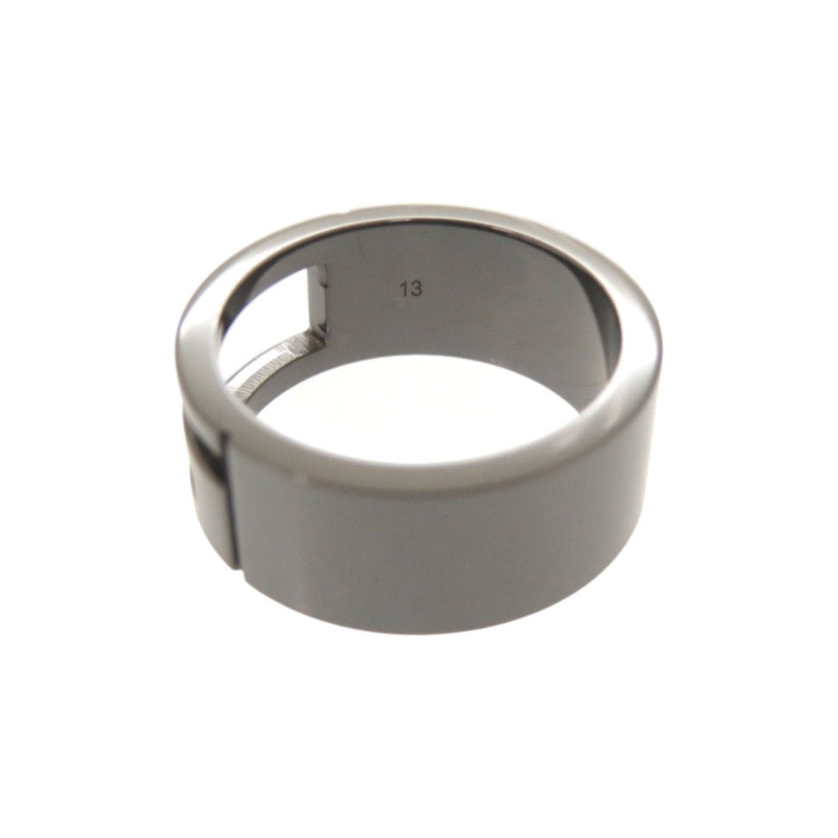 Gucci Gunmetal Silver 925 Band Ring (Pre-Owned)