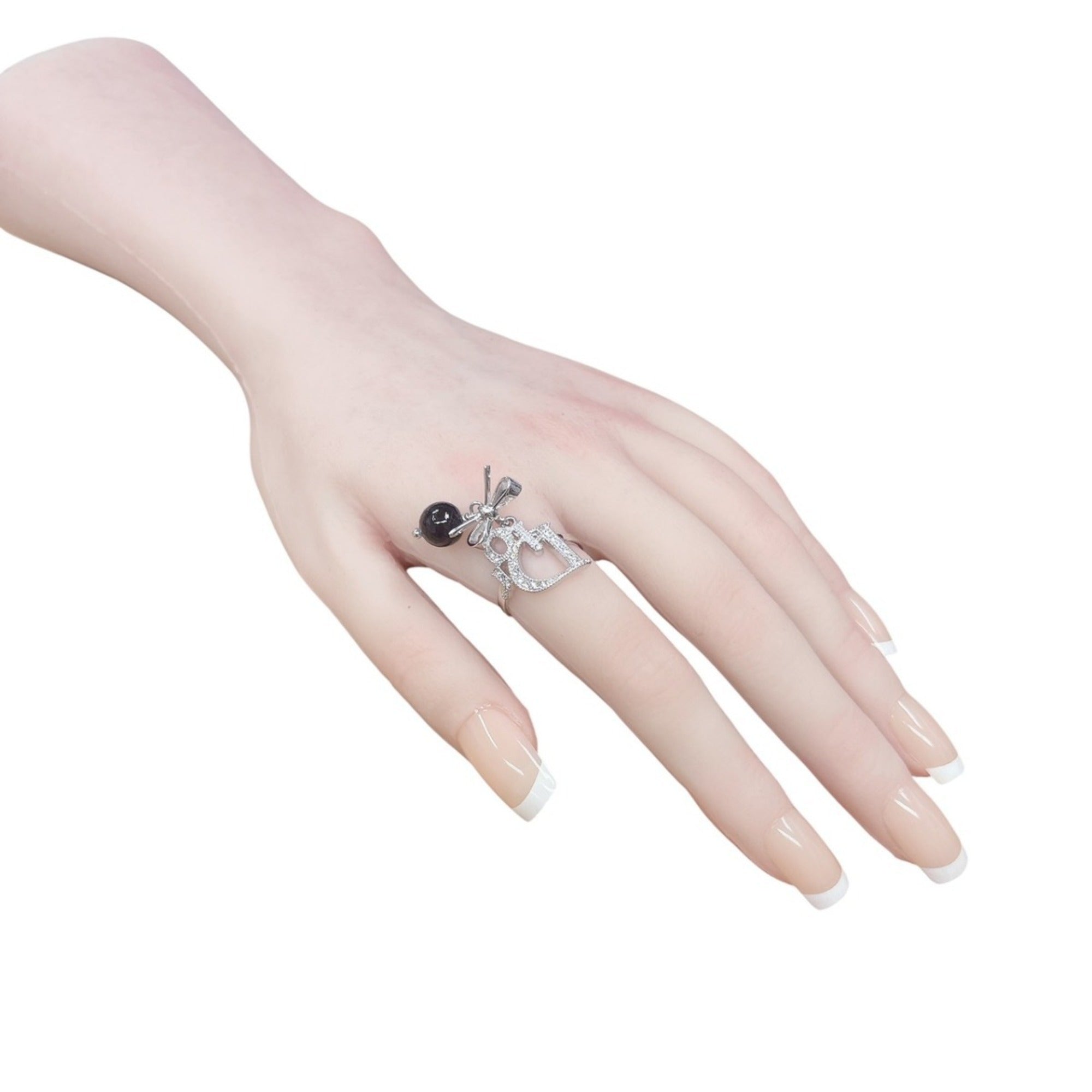 Christian Dior Silver Stainless Steel Band Ring (Pre-Owned)