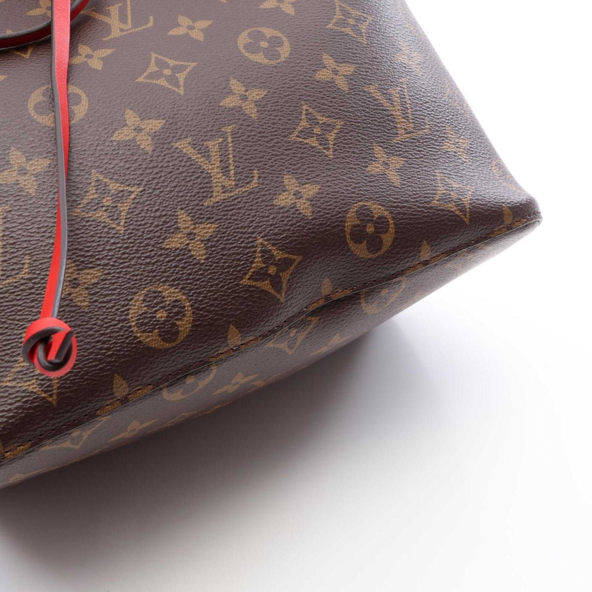 Louis Vuitton Brown Coquelicots Red Color Coated Canvas Pvc Monogram Leather Handbag Shoulder Bag (Pre-Owned)