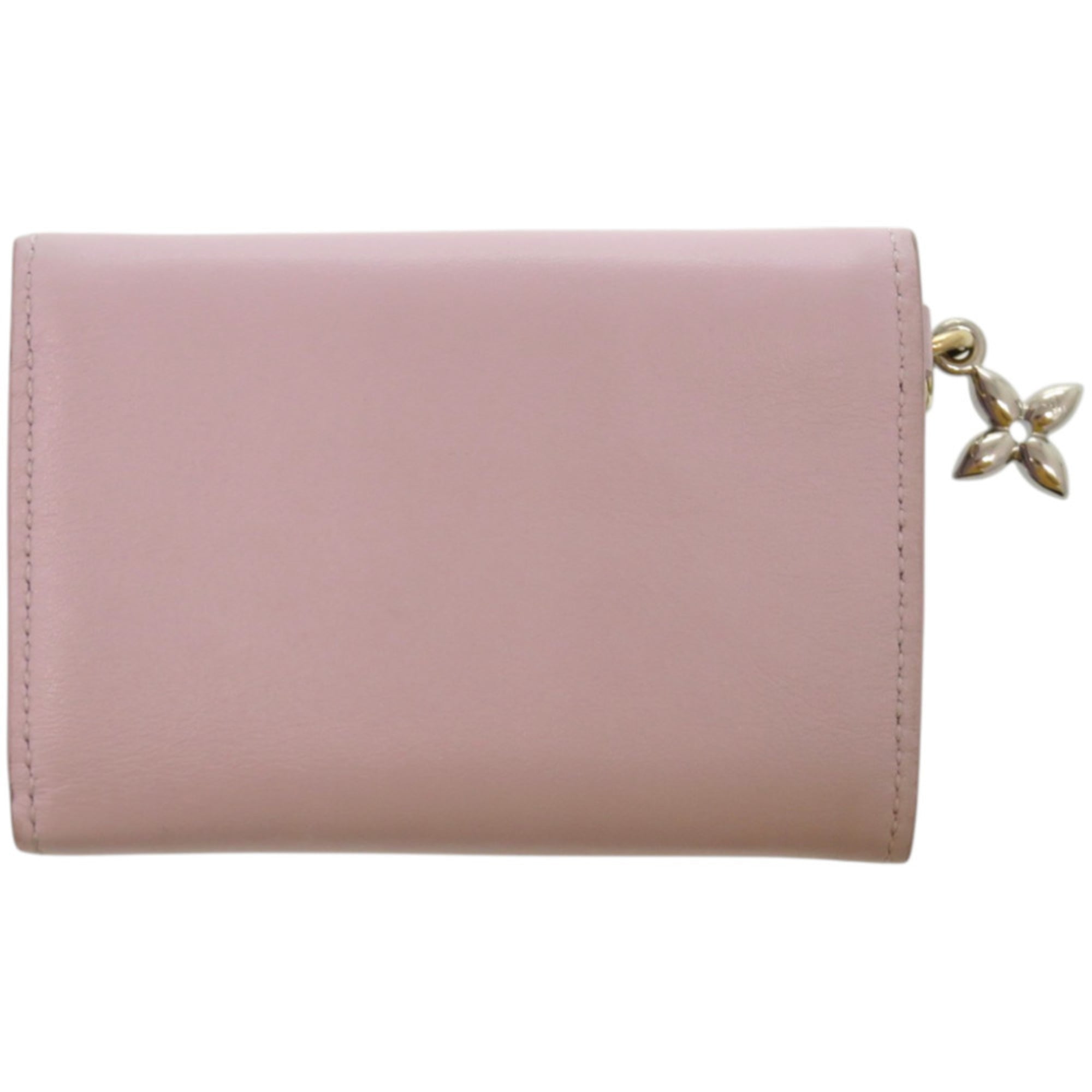 Louis Vuitton Purple Leather Wallet (Tri-Fold) (Pre-Owned)