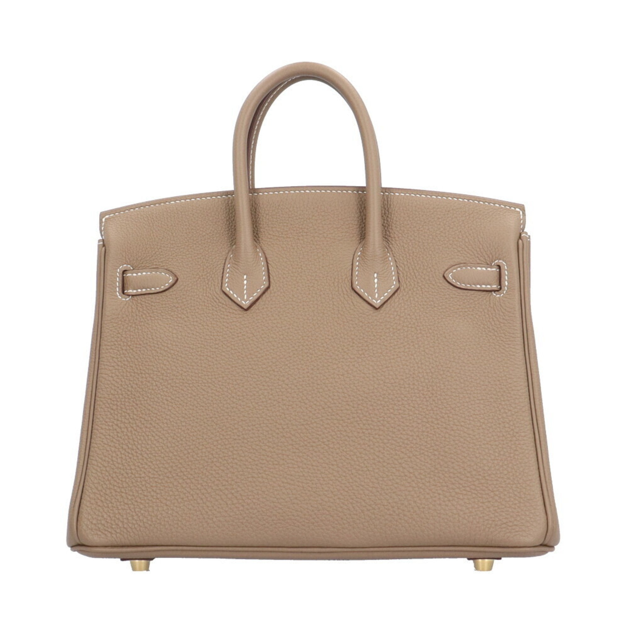 Hermes Beige Etoupe Gray Togo Leather Handbag (Pre-Owned)