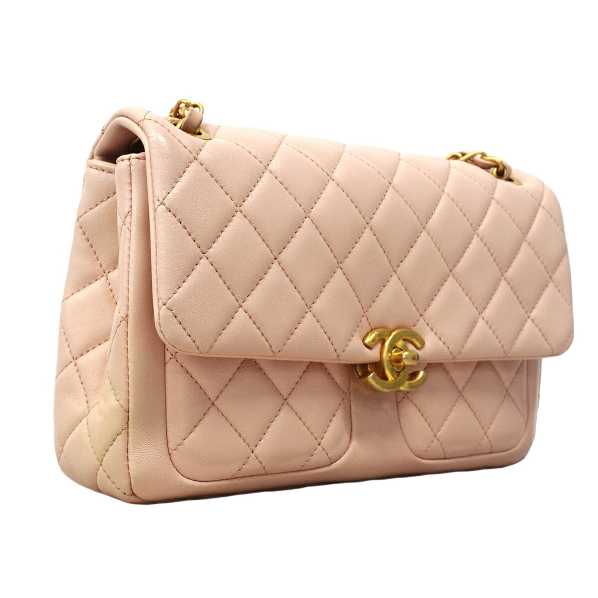 Chanel Pink Leather Shoulder Bag (Pre-Owned)