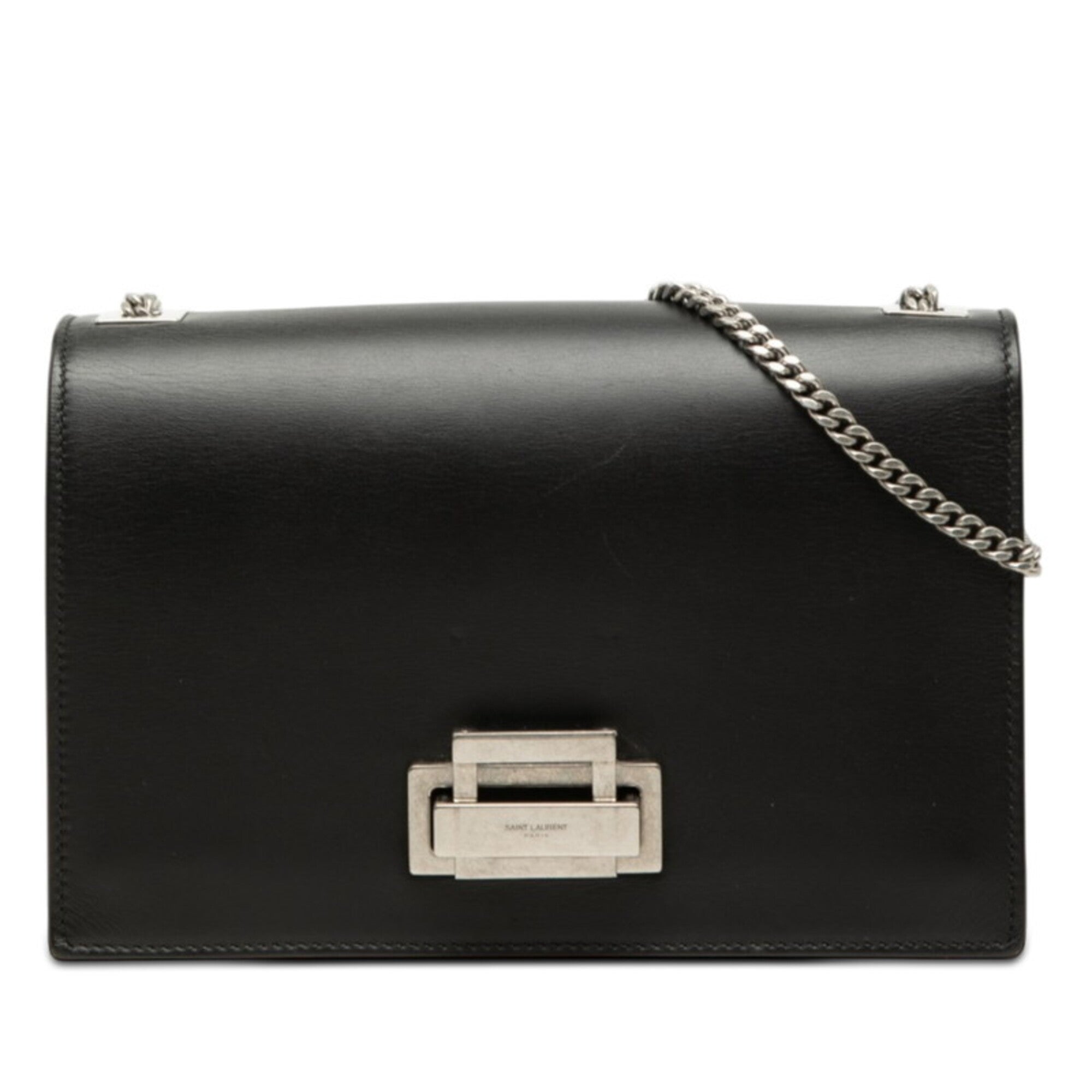 Saint Laurent Black Leather Shoulder Bag (Pre-Owned)