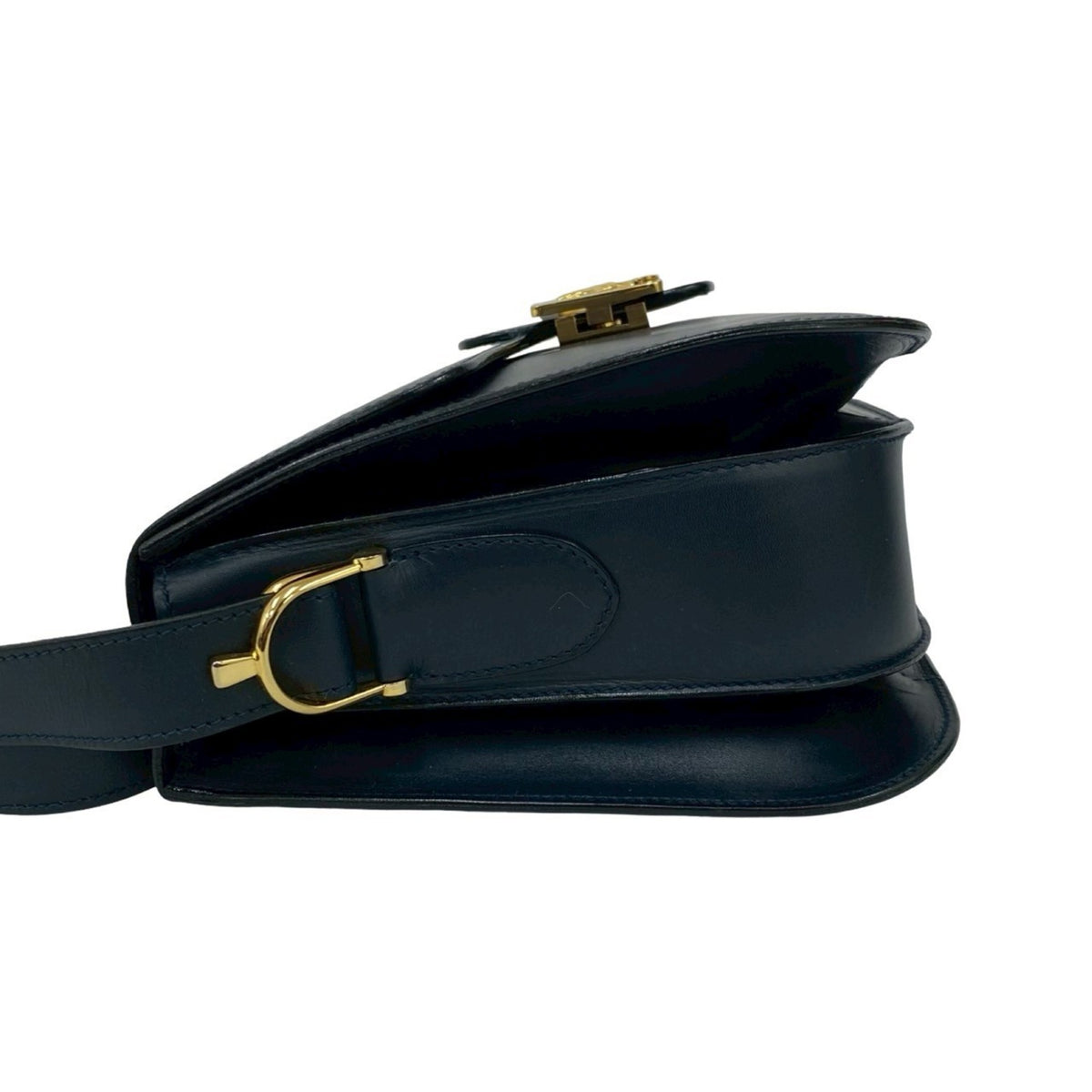 Celine Navy Leather Pochette Shoulder Bag (Pre-Owned)