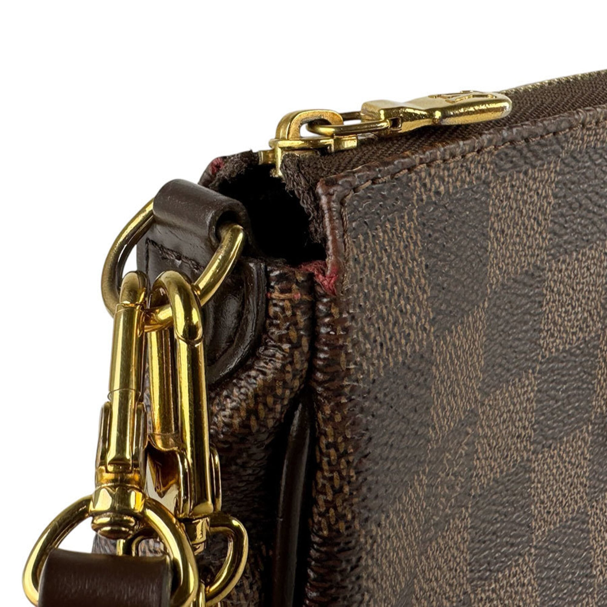 Louis Vuitton Damier Canvas Ebene Damier Canvas Shoulder Bag (Pre-Owned)