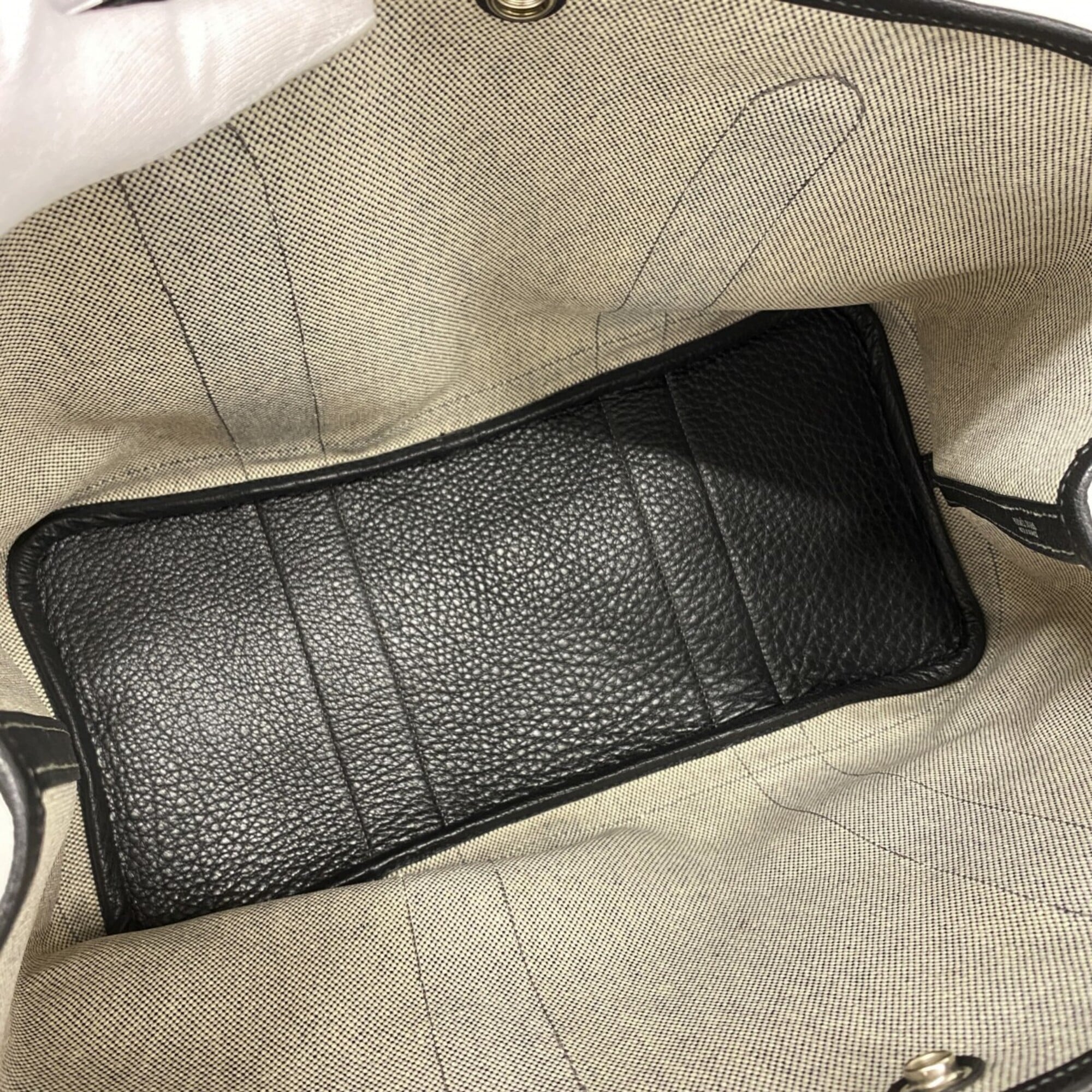 Hermes Black Toile H Tote Bag (Pre-Owned)