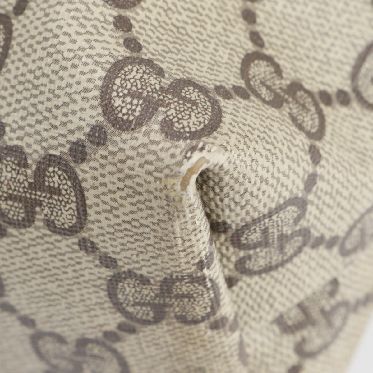 Gucci Brown Leather Coated Canvas Tote Bag (Pre-Owned)