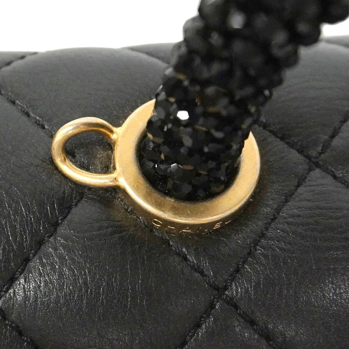 Chanel Black Leather Handbag (Pre-Owned)
