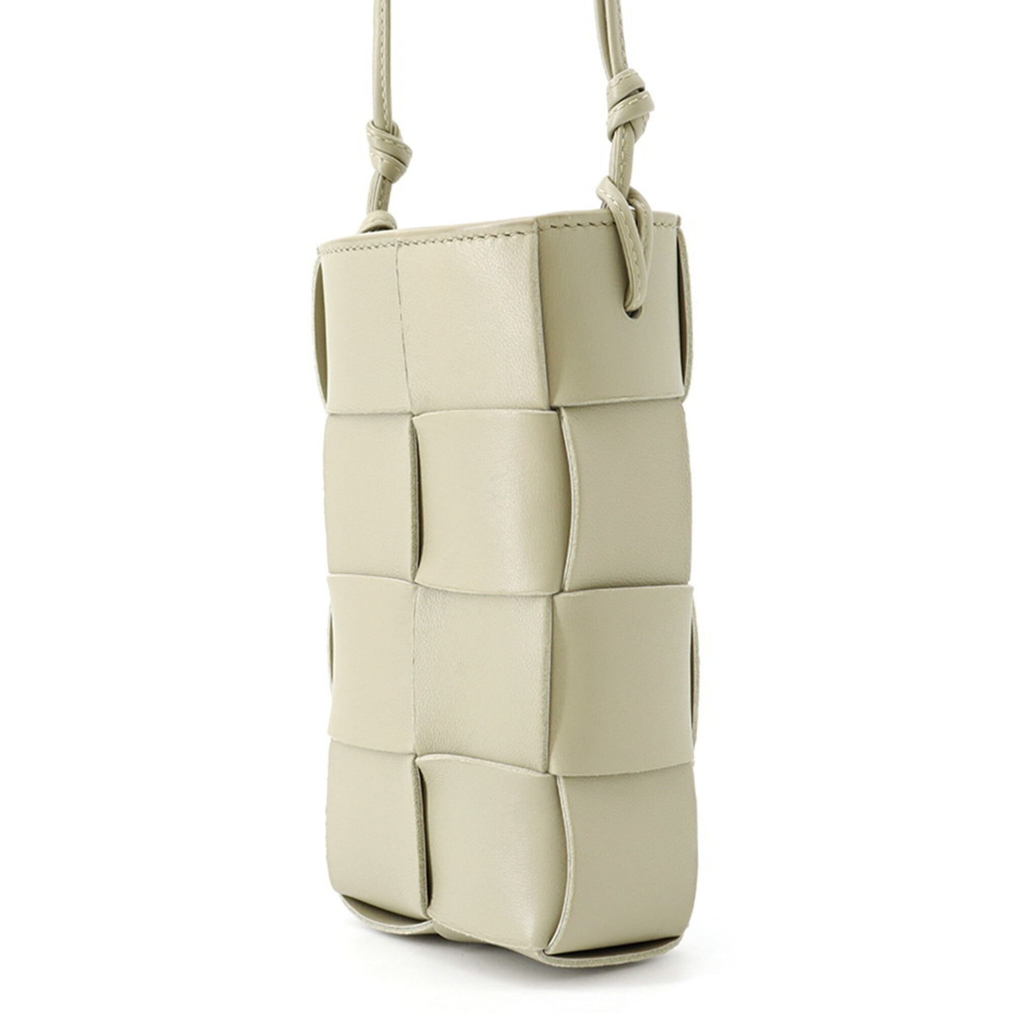 Bottega Veneta Intrecciato Light Green Leather Handbag Shoulder Bag (Pre-Owned)