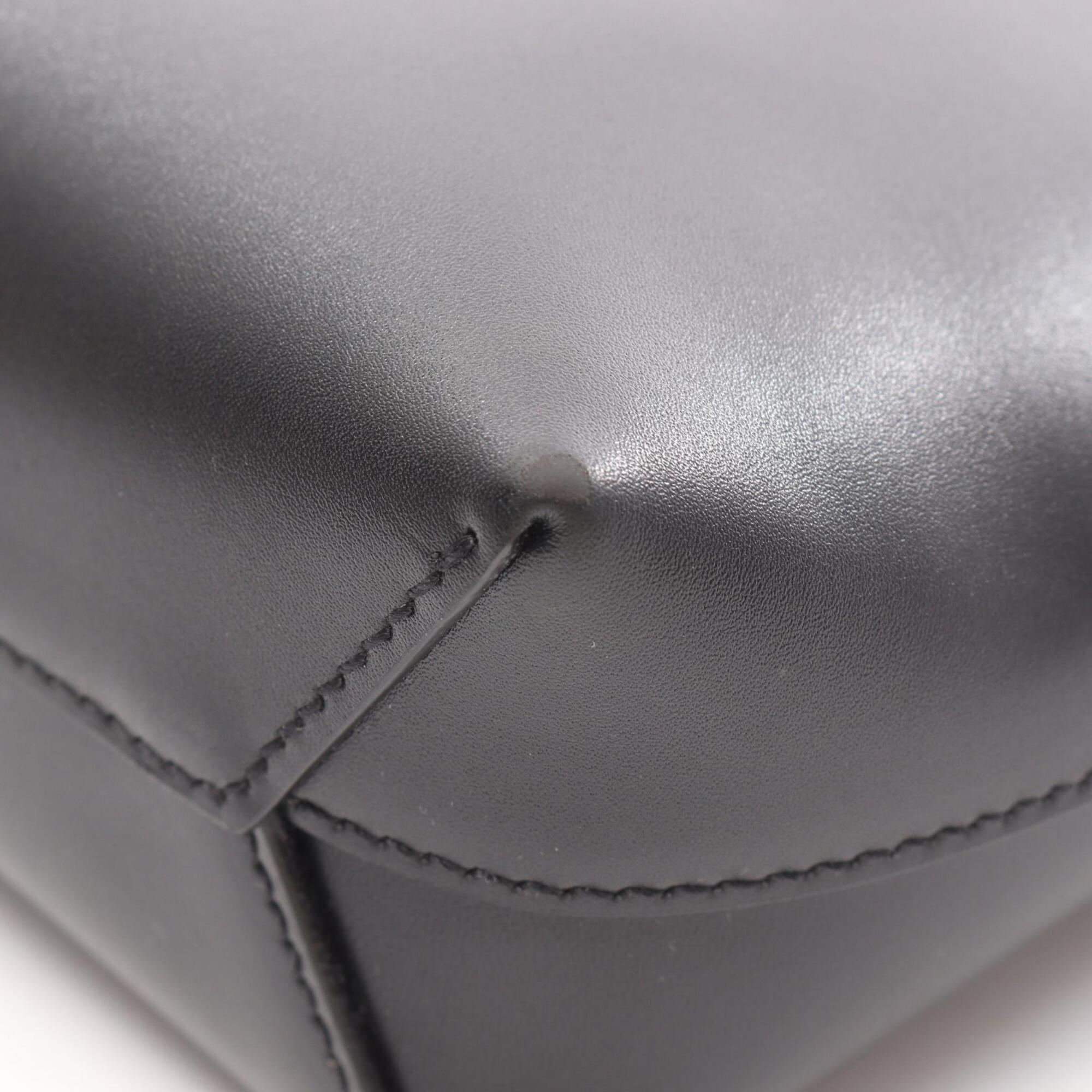 Saint Laurent Black Leather Handbag Shopping Bag (Pre-Owned)