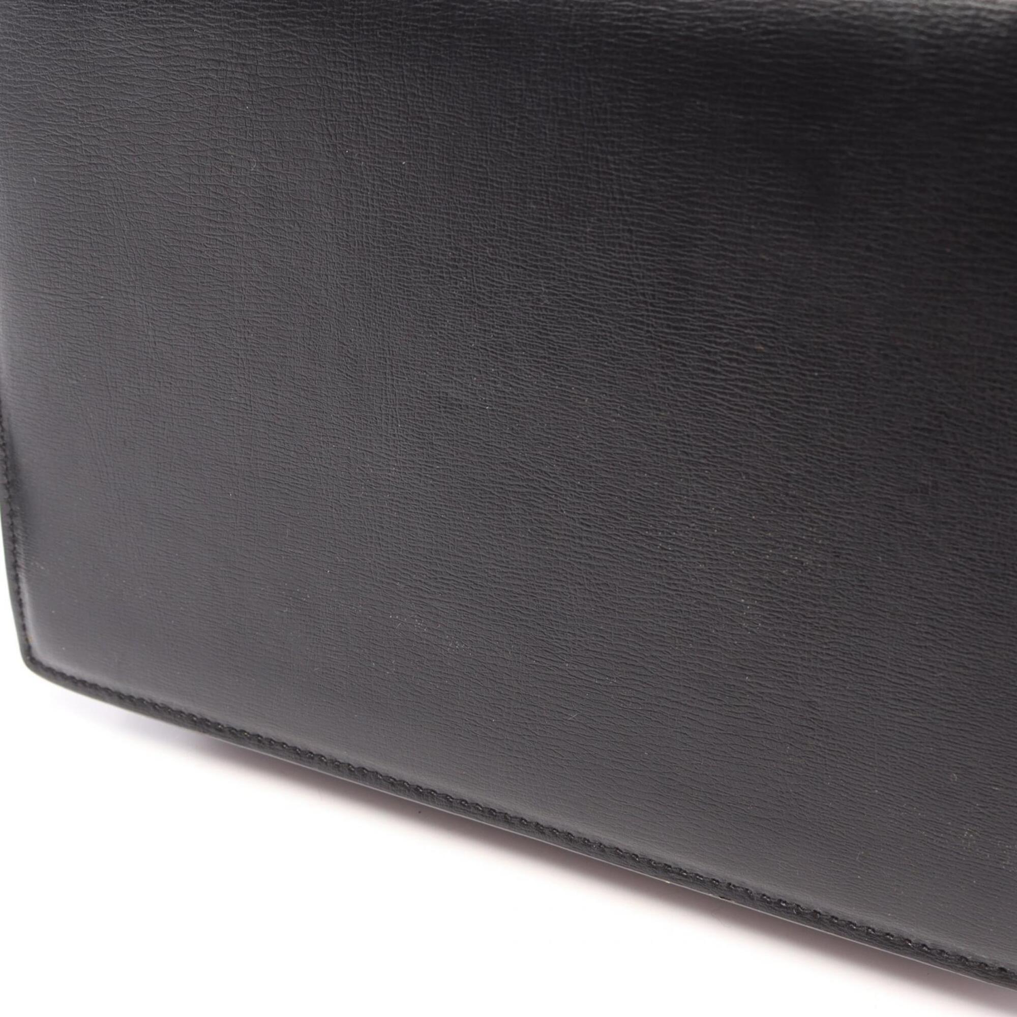 Saint Laurent Black Leather Handbag Shoulder Bag (Pre-Owned)