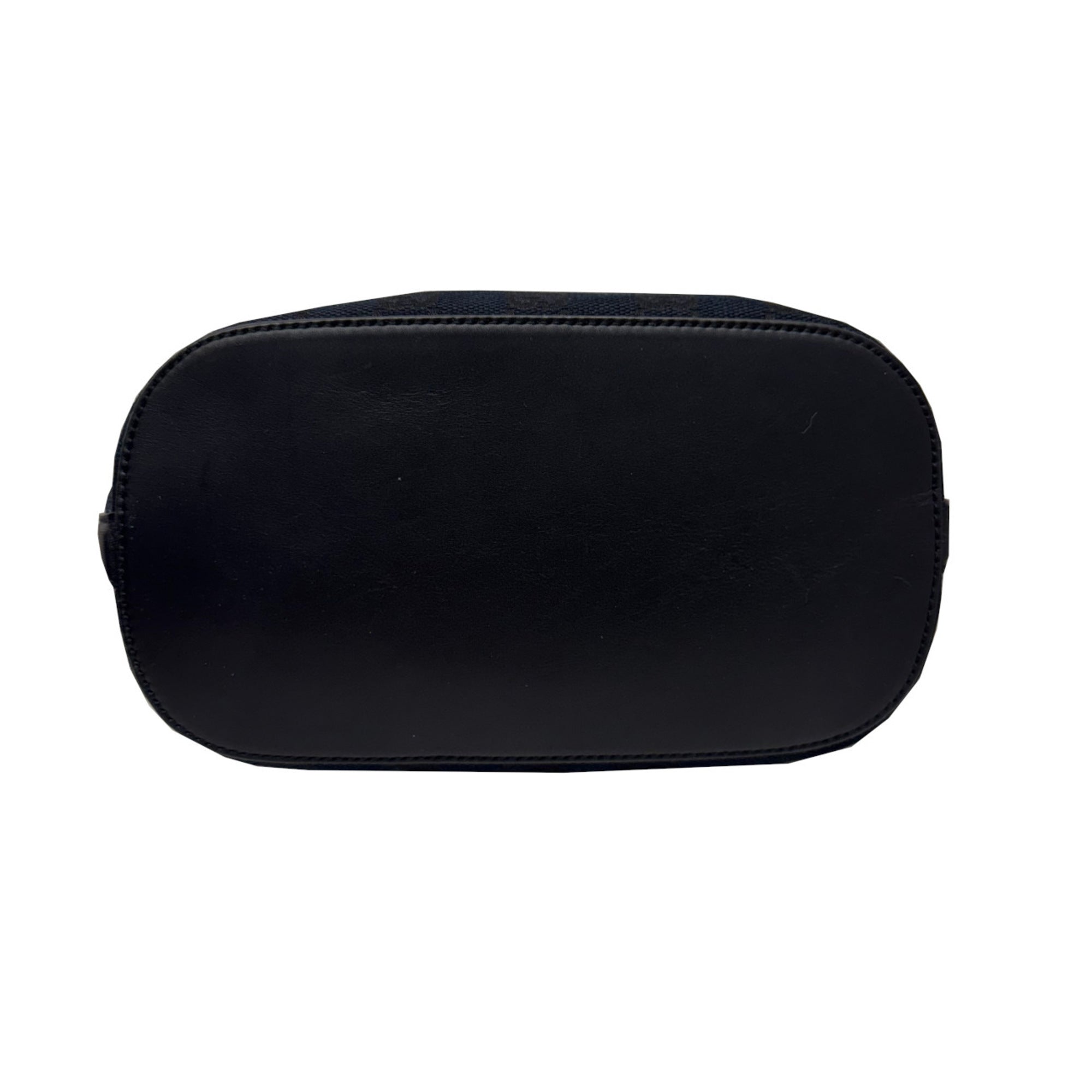 Gucci Black Gg Canvas Leather Shoulder Bag (Pre-Owned)