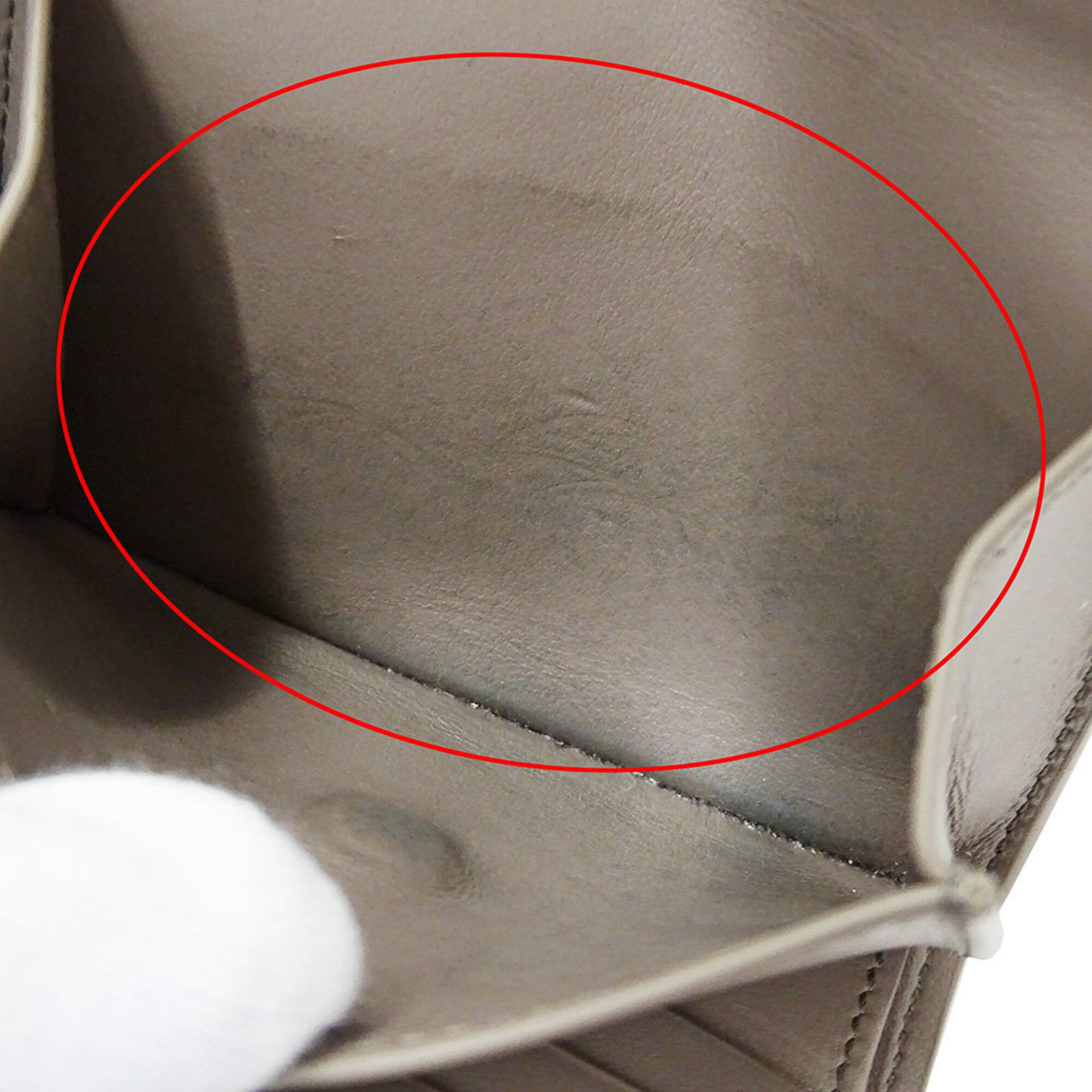 Celine Grayish Leather Wallet (Tri-Fold) (Pre-Owned)