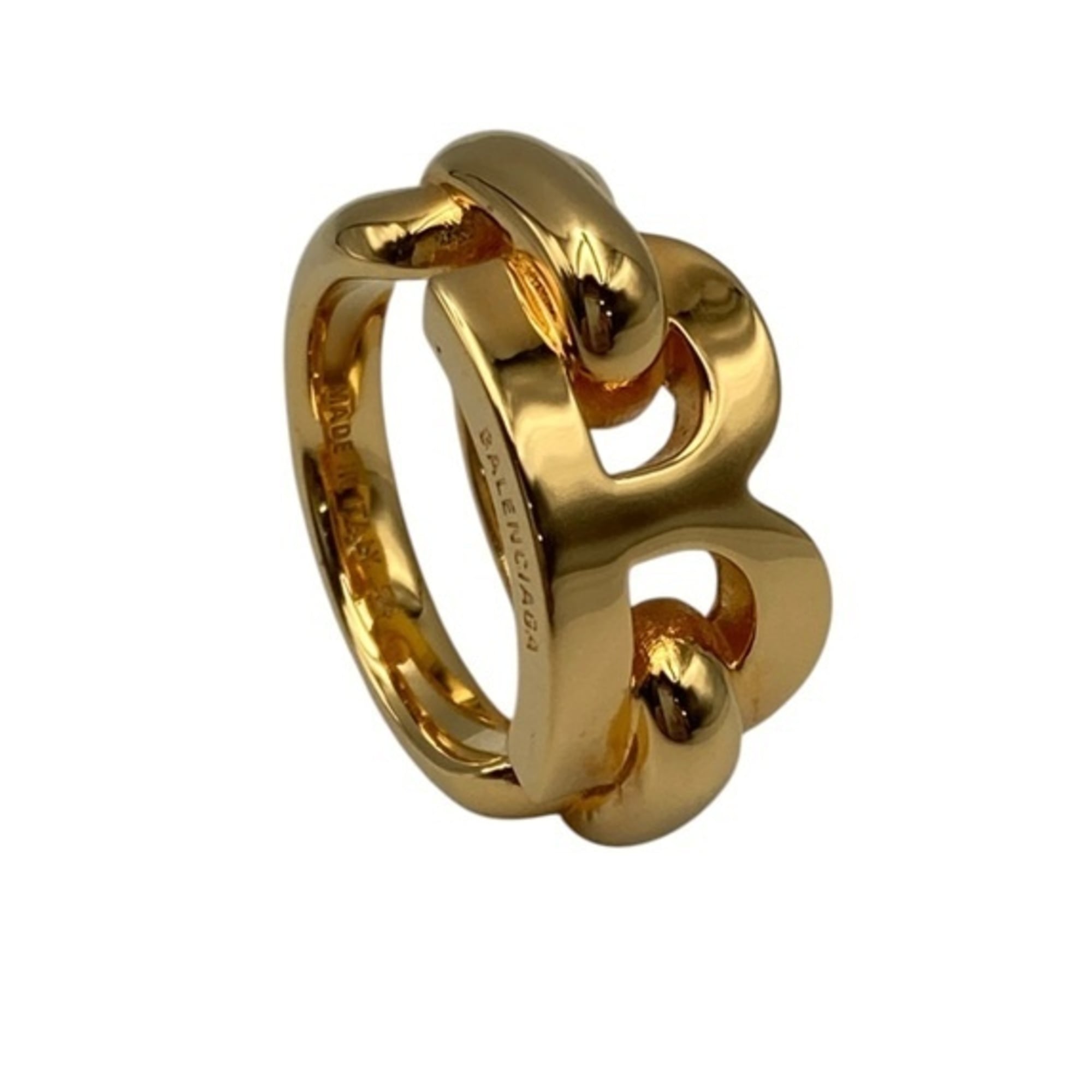 Balenciaga Gold Brass Band Ring (Pre-Owned)