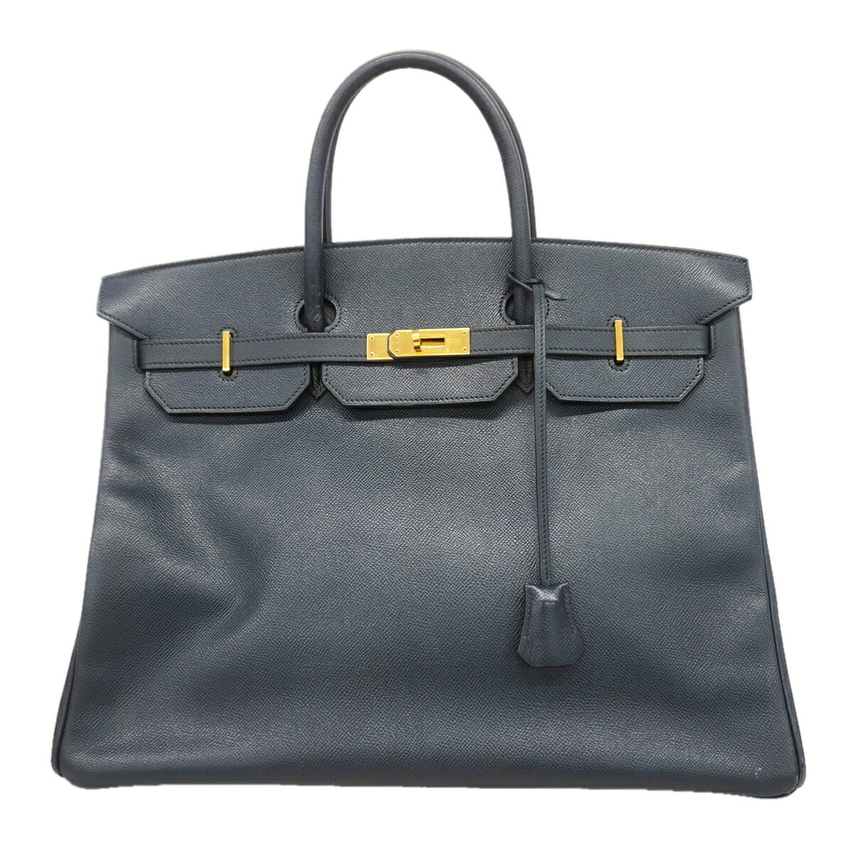 Hermes Navy Courchevel Leather Handbag (Pre-Owned)