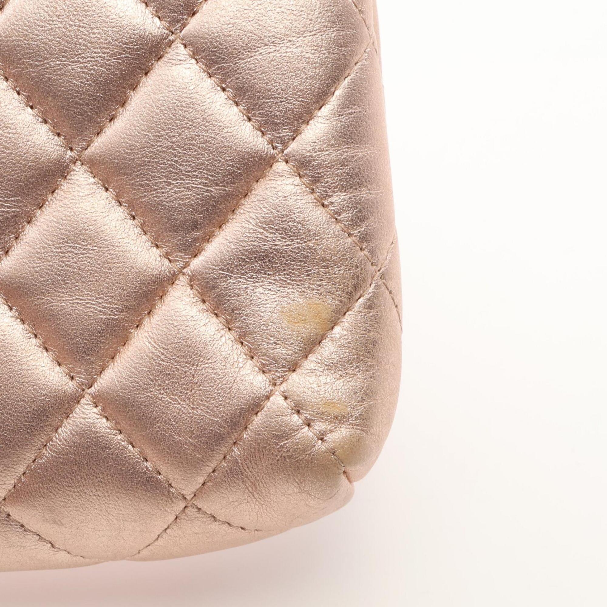 Chanel Pink Leather Handbag Pouch (Pre-Owned)