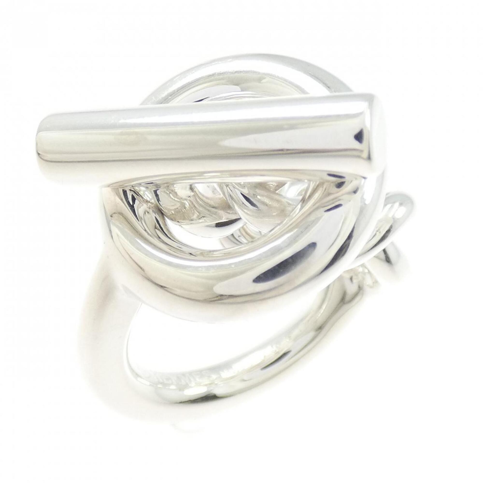 Hermes Silver 925 Band Ring (Pre-Owned)