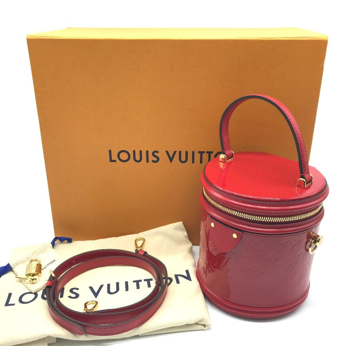 Louis Vuitton Red Color Rouge Patent Leather Handbag (Pre-Owned)