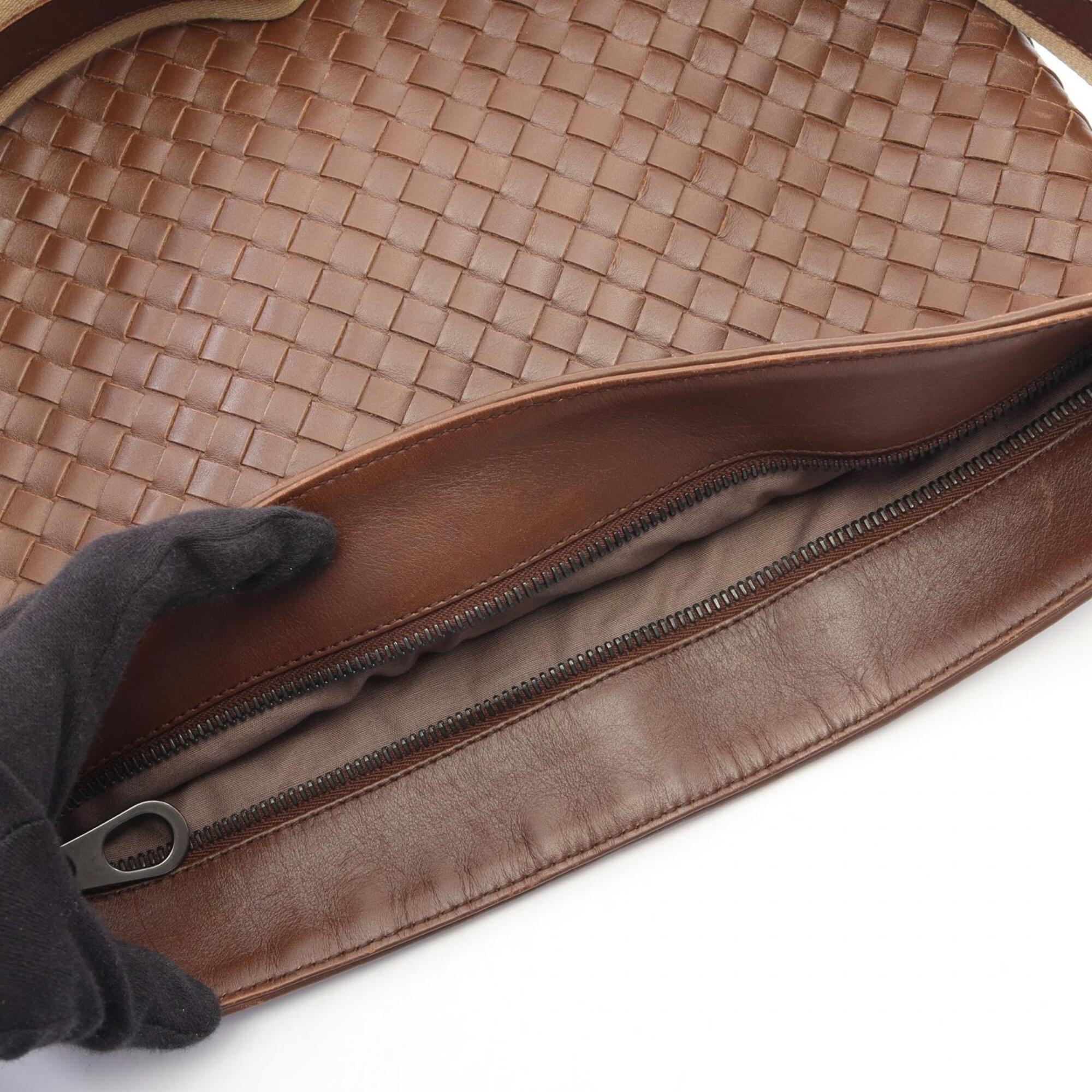 Bottega Veneta Brown Intrecciato Handbag Shoulder Bag (Pre-Owned)
