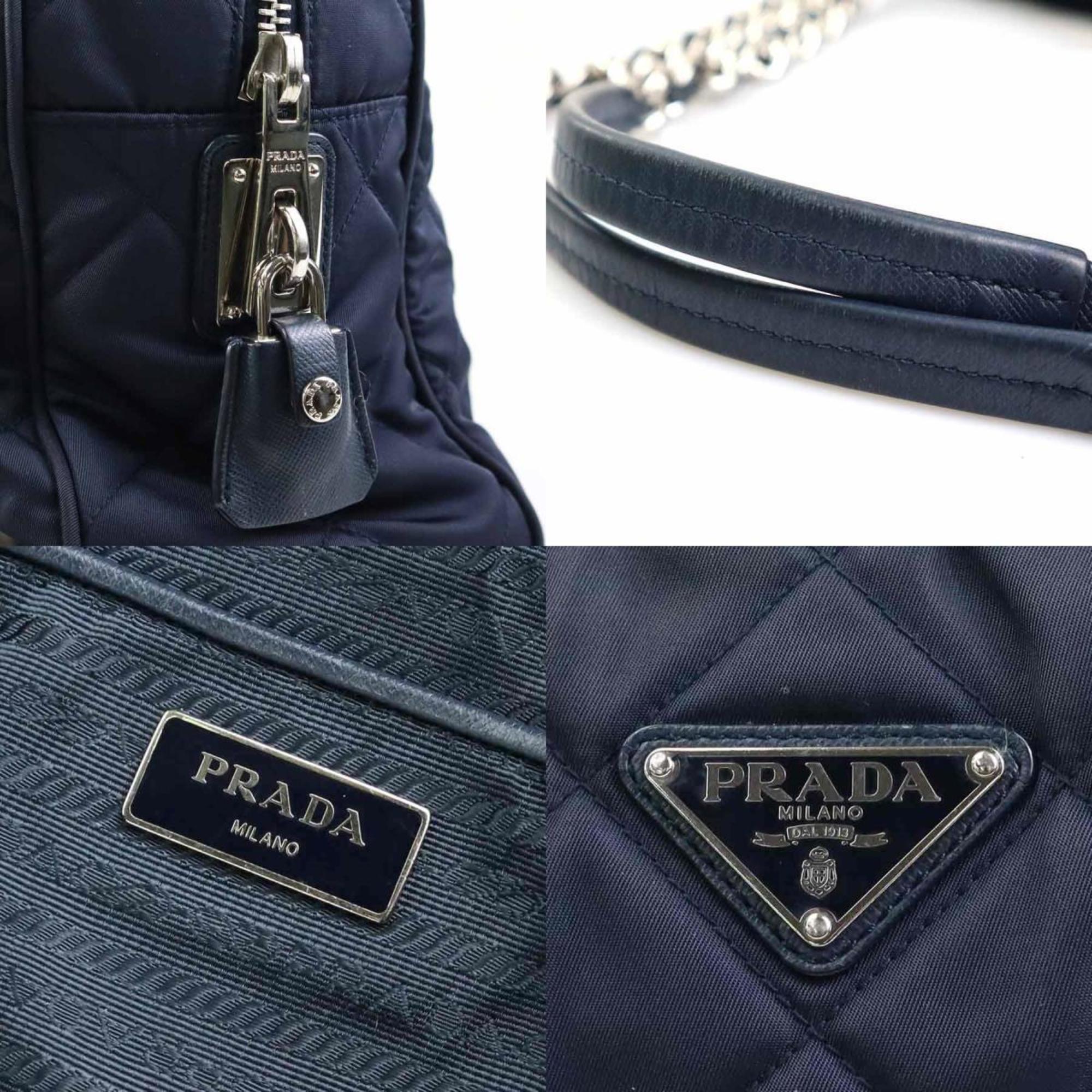 Prada Navy Nylon Shoulder Bag (Pre-Owned)