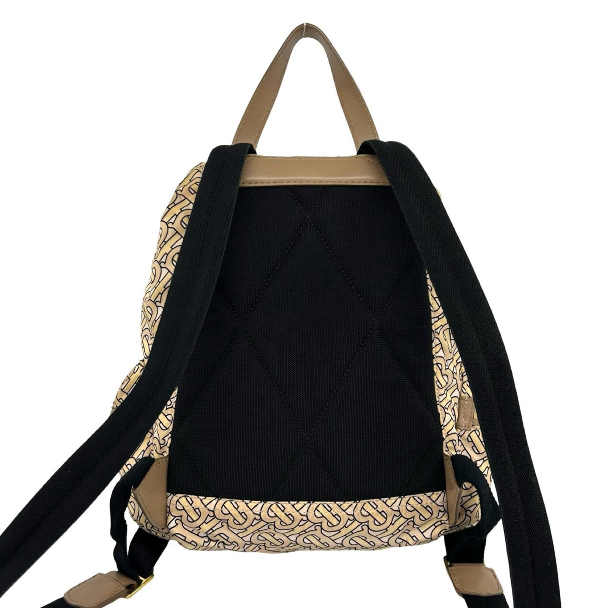 Burberry Beige Nylon Leather Backpack (Pre-Owned)