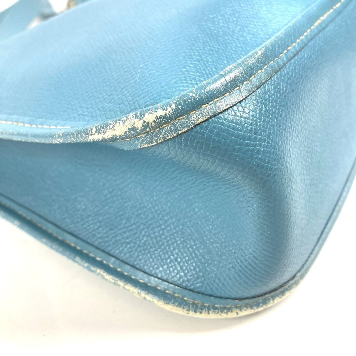 Hermes Vespa Blue Leather Pochette Shoulder Bag (Pre-Owned)