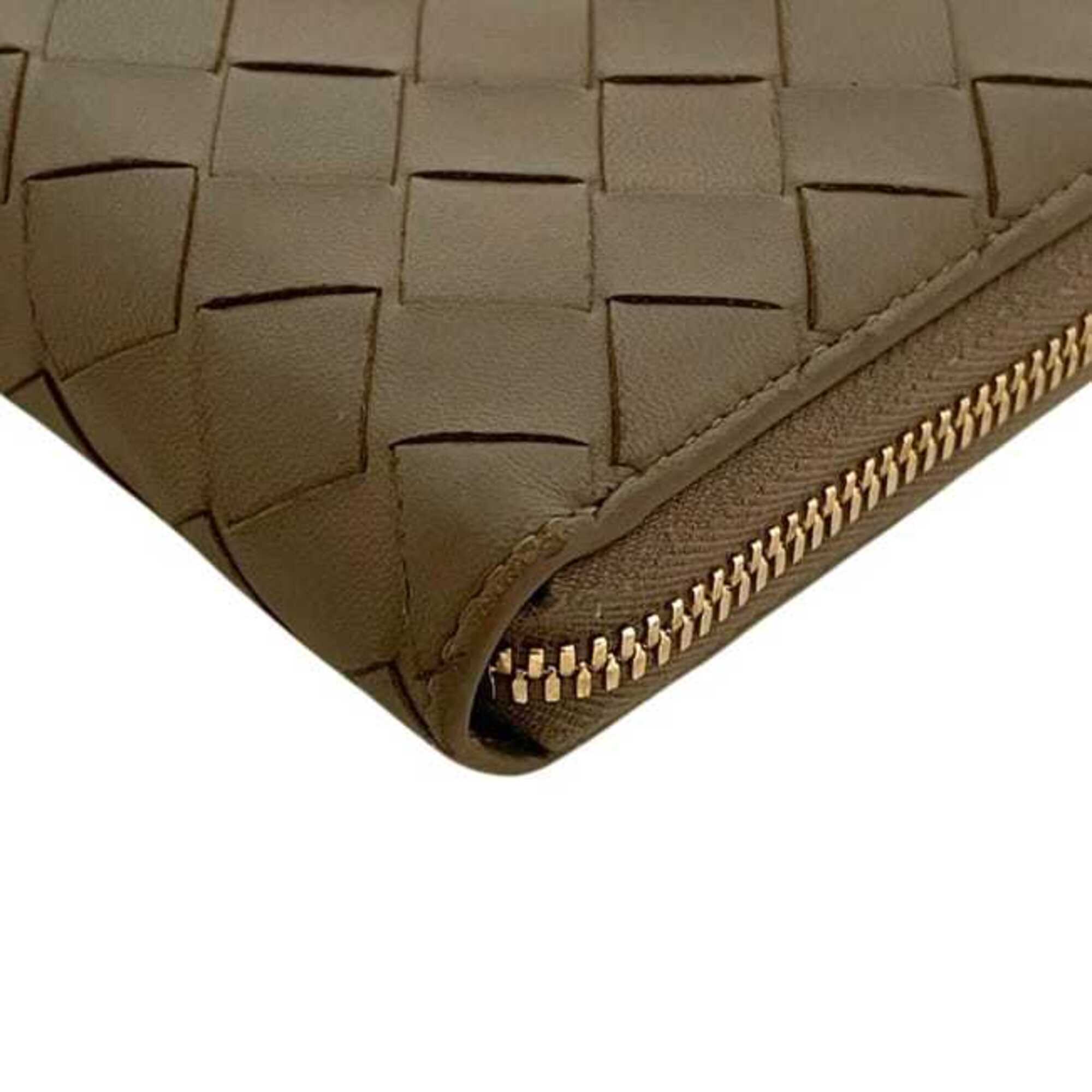 Bottega Veneta Beige Intrecciato Long Wallet (Bi-Fold) (Pre-Owned)