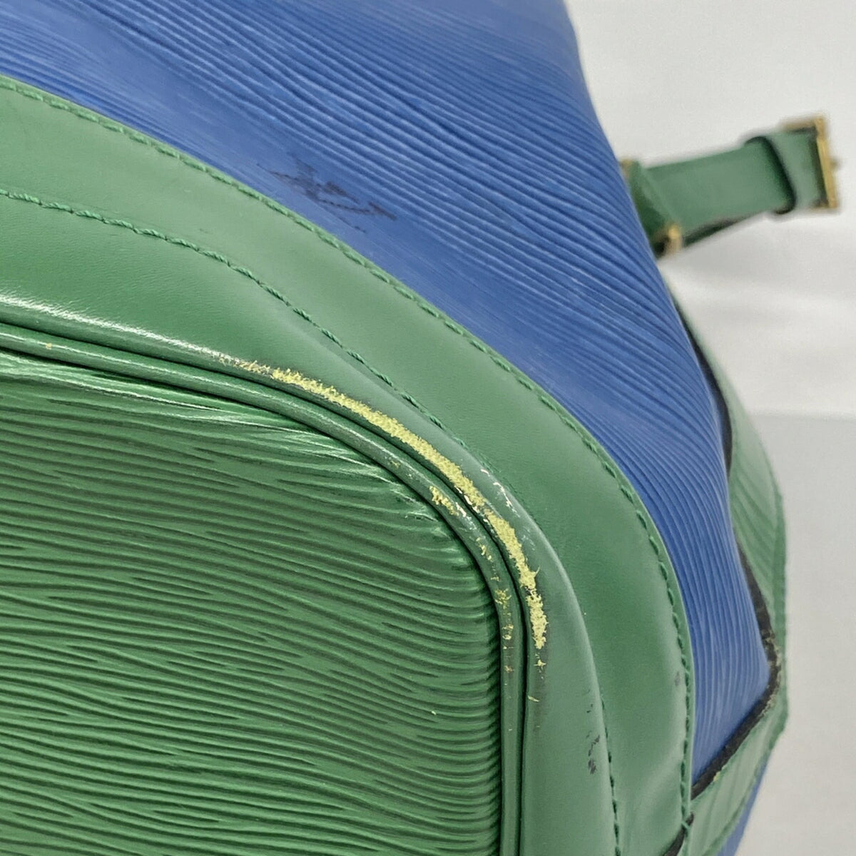 Louis Vuitton Borneo Green Toledo Blue Shoulder Bag (Pre-Owned)