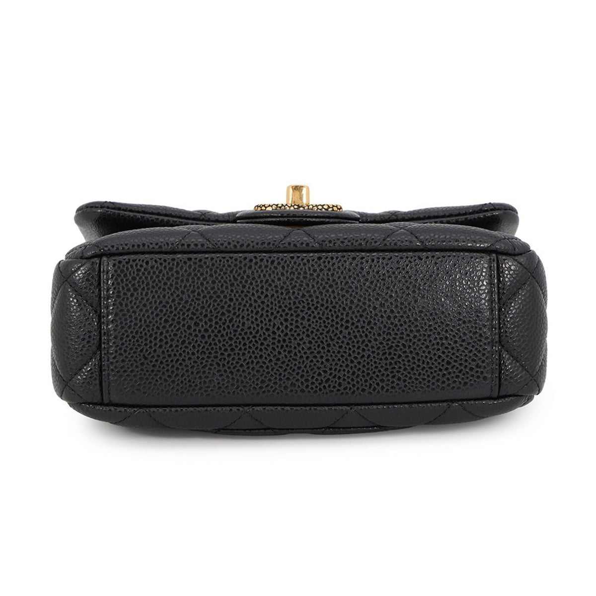 Chanel Matelasse Black Grained Calfskin Handbag Shoulder Bag (Pre-Owned)