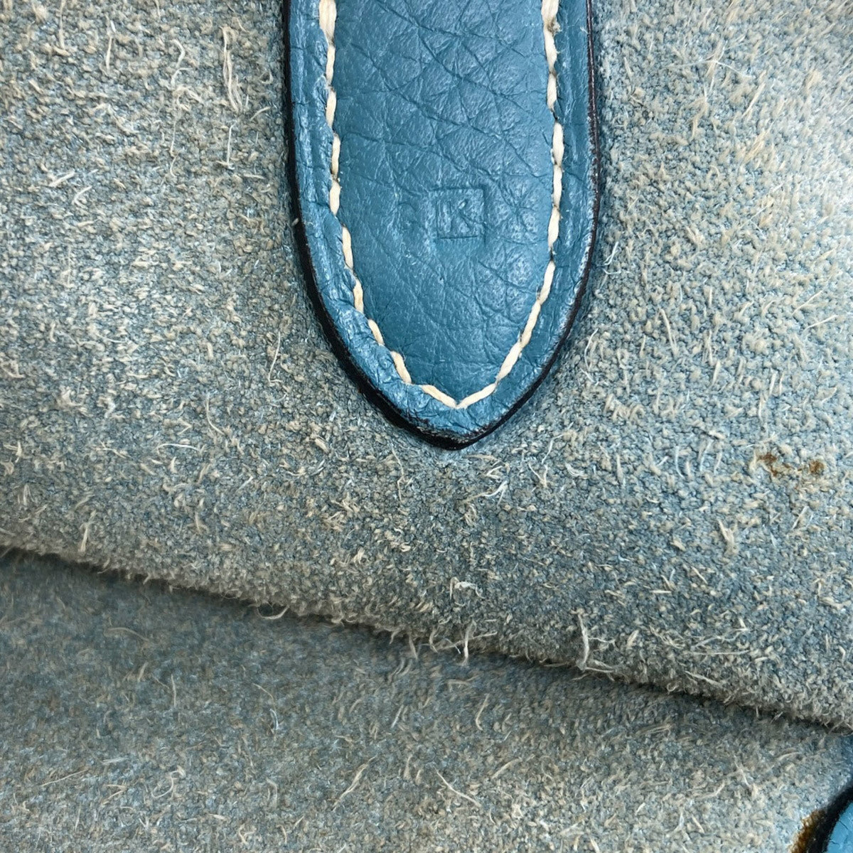 Hermes Blue Blue Jean Taurillon Clemence Leather Handbag (Pre-Owned)