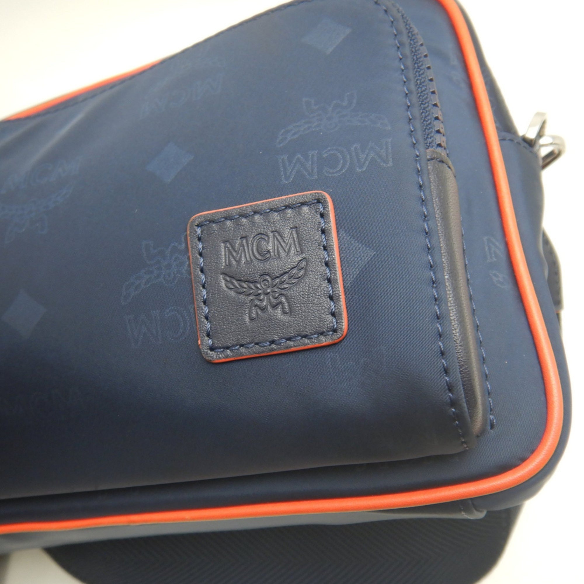 Mcm Navy Nylon Crossbody Bag Shoulder Bag (Pre-Owned)