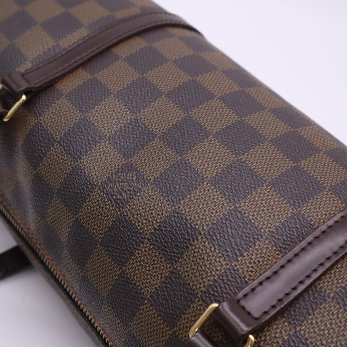 Louis Vuitton Damier Beige Brown Coated Canvas Leather Handbag (Pre-Owned)