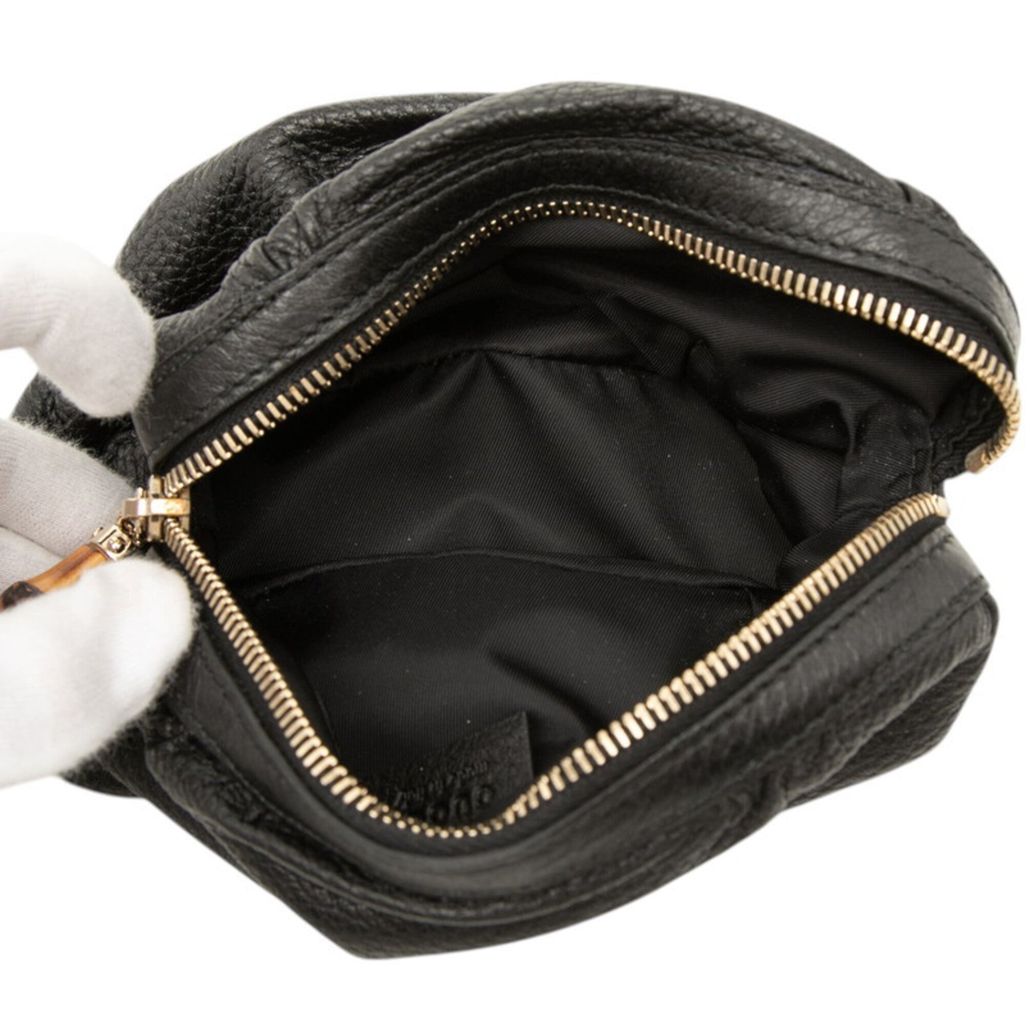 Gucci Black Leather Pouch Wash Bag (Pre-Owned)